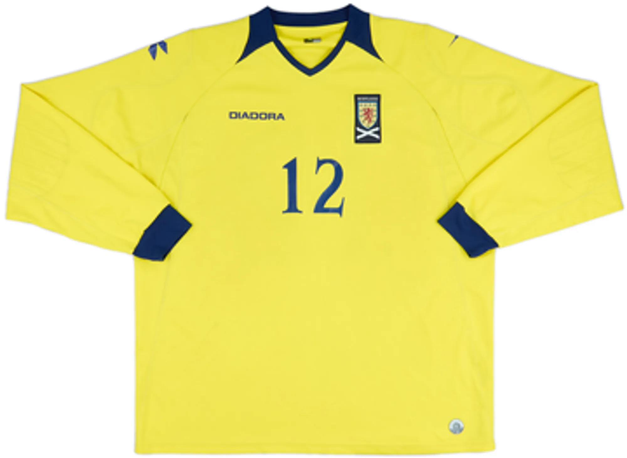 Diadora Scotland Mens LS Goalkeeper Player Issue Home Shirt 2008