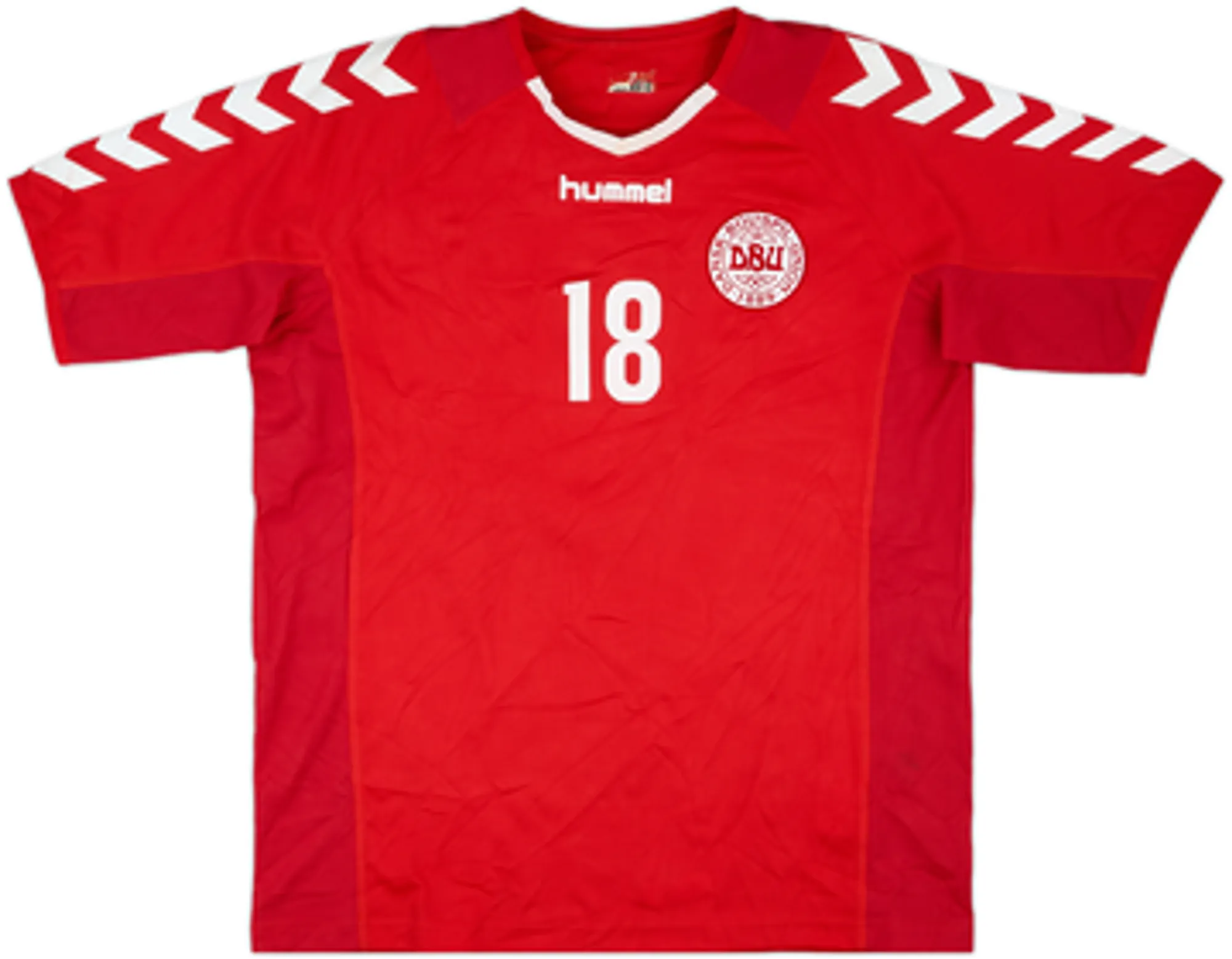 Hummel Denmark Mens SS Player Issue Home Shirt 2003