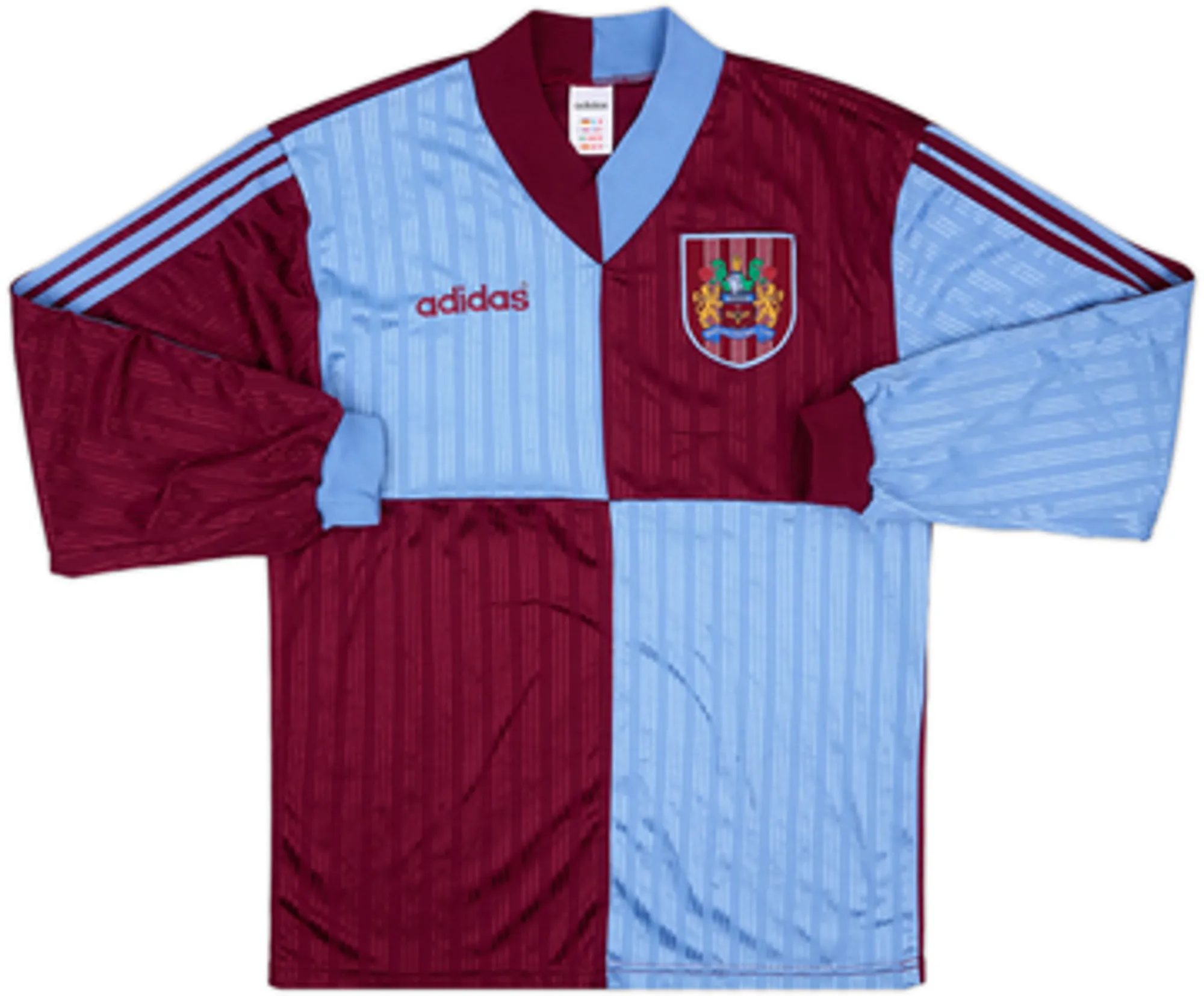 adidas Burnley Mens LS Player Issue Home Shirt 1996/98