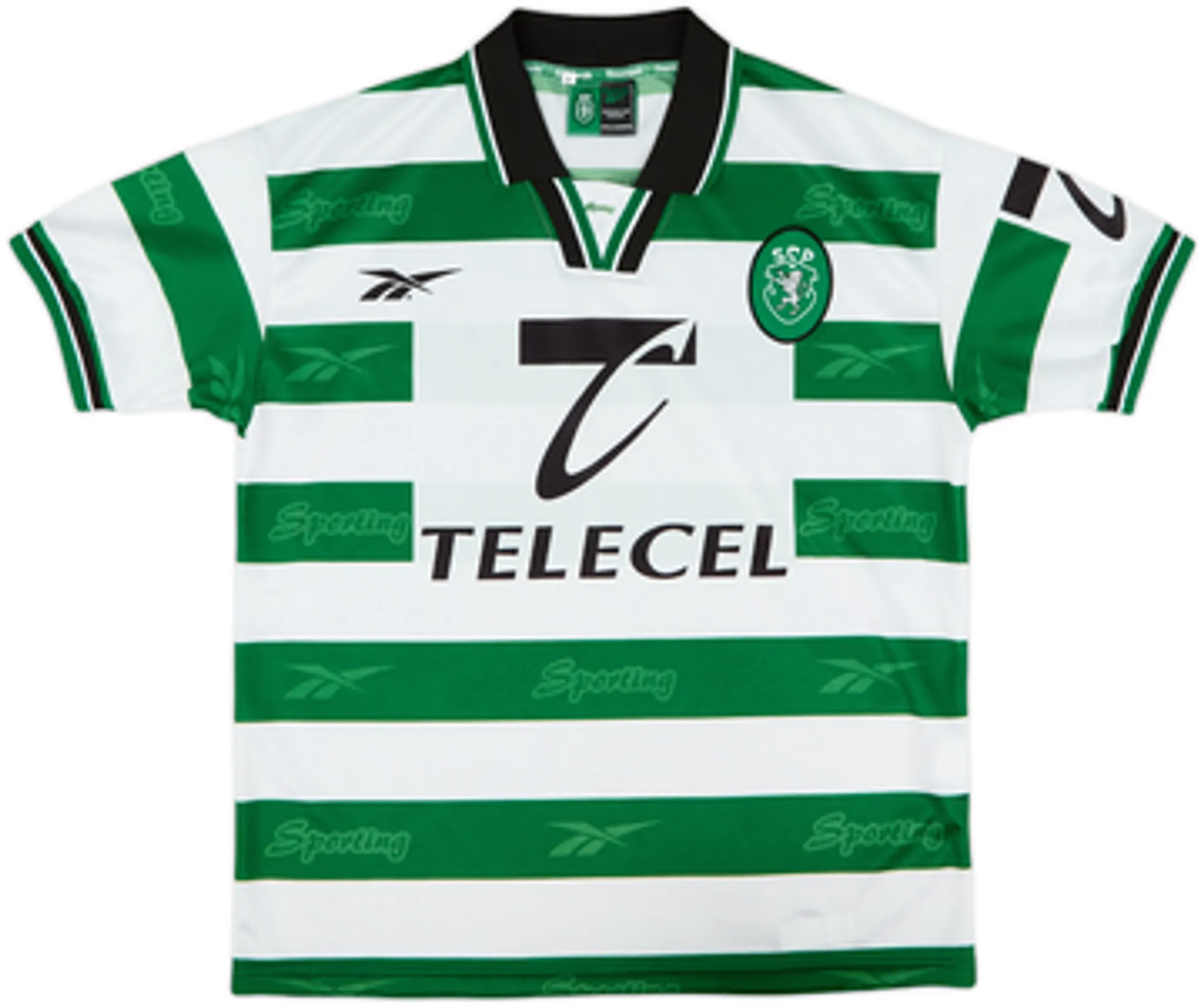 Reebok Sporting Lisbon Mens SS Home Shirt 1998/99