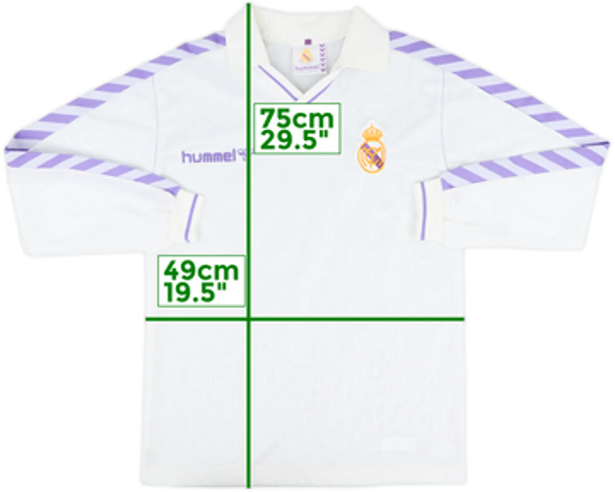 Hummel Real Madrid Mens LS Home Shirt 1986/88