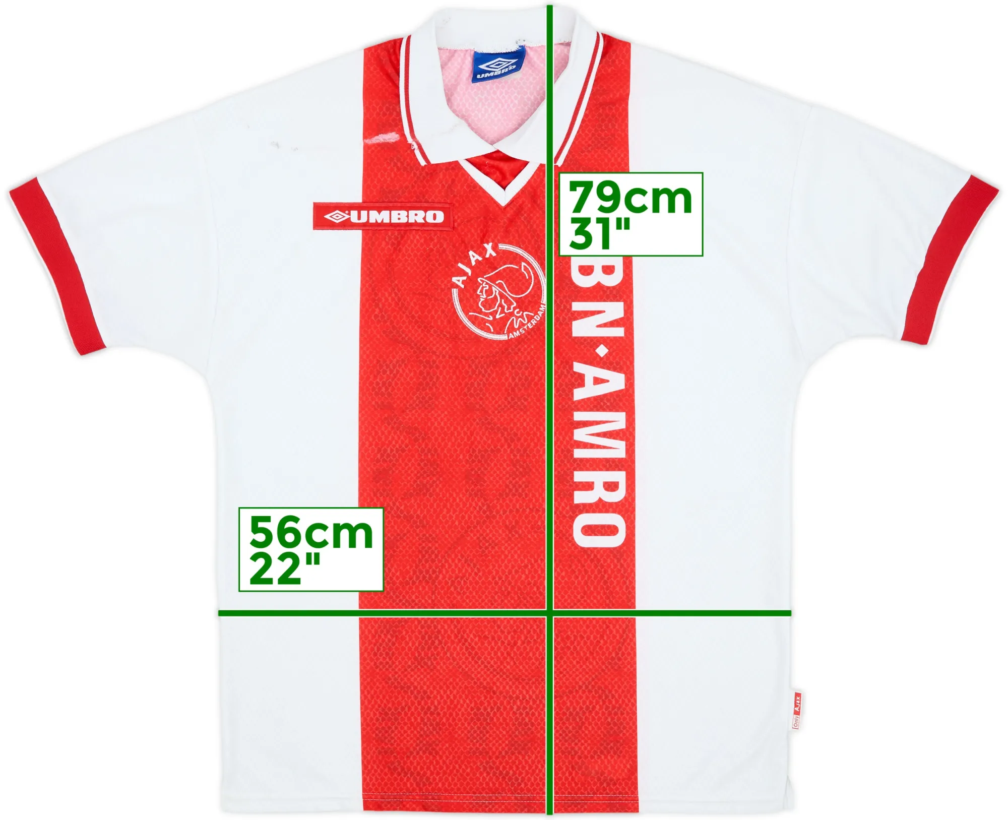 Umbro Ajax Mens SS Home Shirt 1998/99 | AJXH9818931used | FOOTY.COM