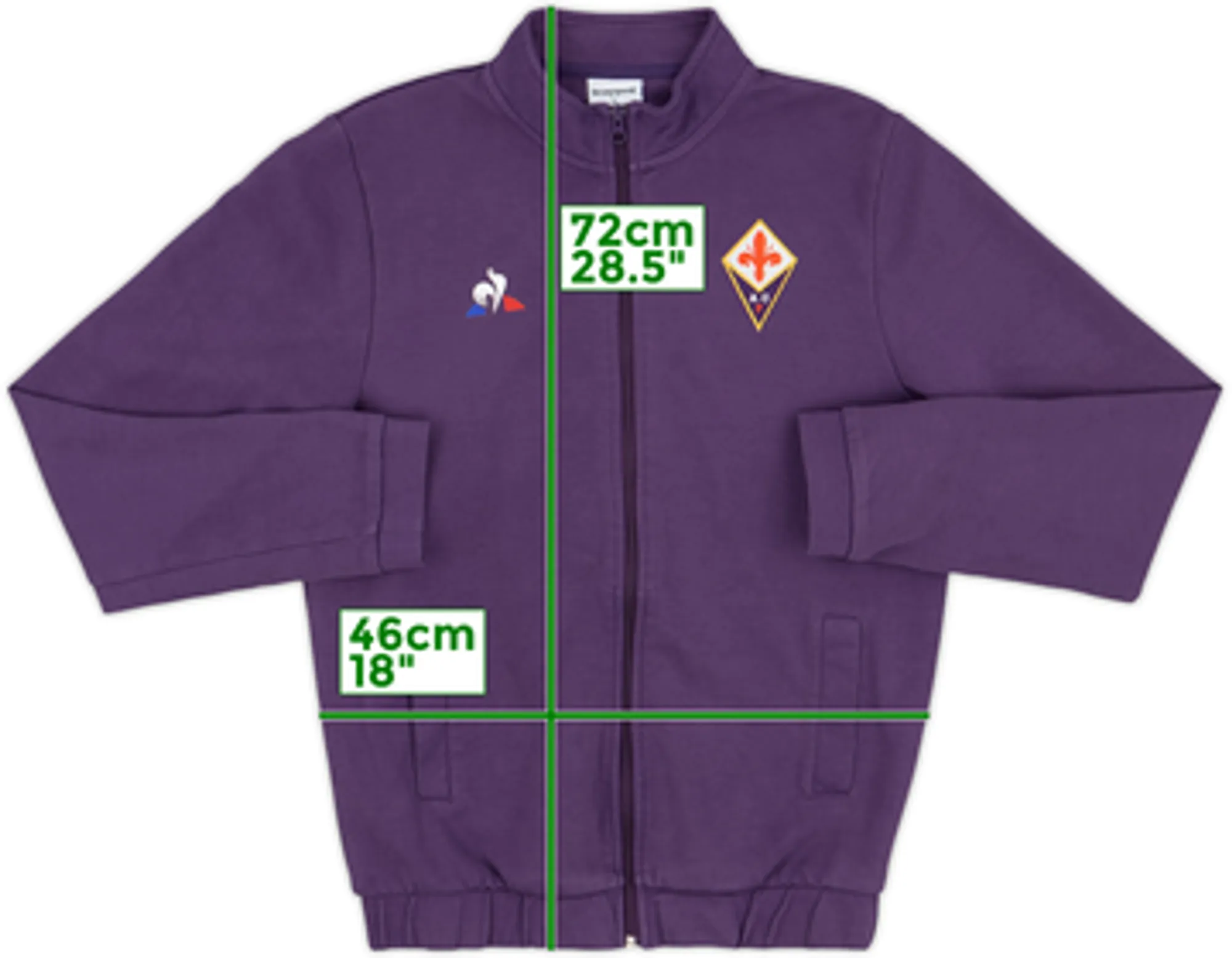 2018-19 Fiorentina Le Coq Sportif Track Jacket - 8/10 - (M)