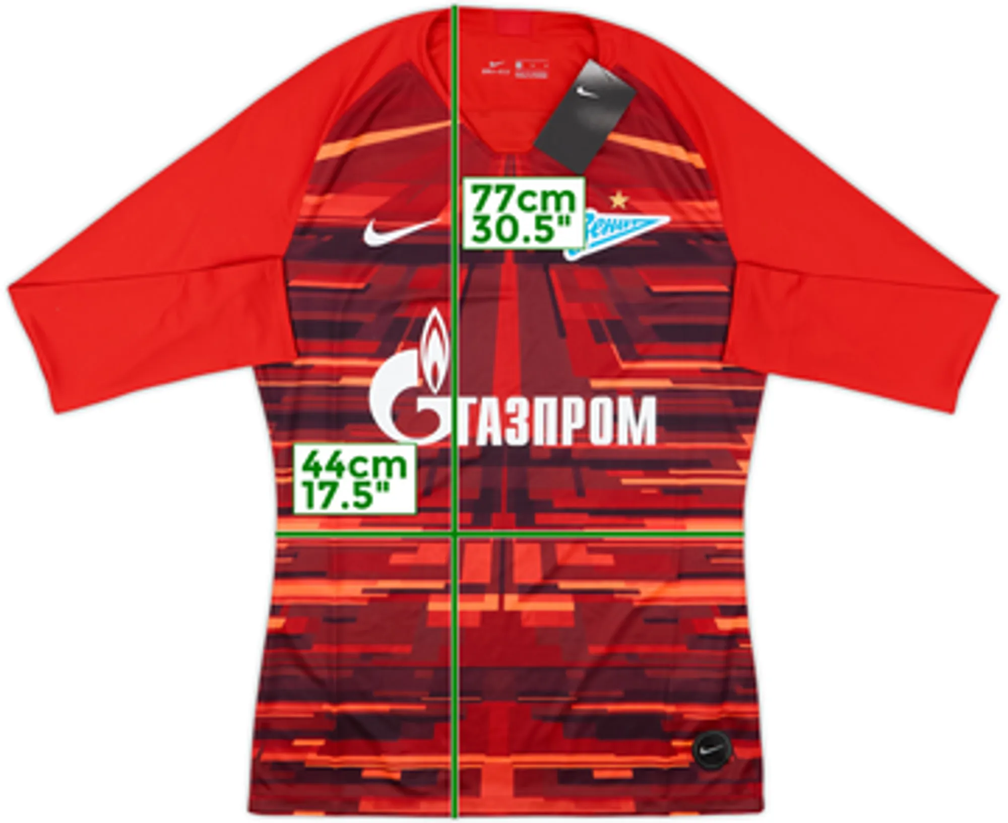 Nike Zenit Saint Petersburg Mens LS Goalkeeper Home Shirt 2018/19