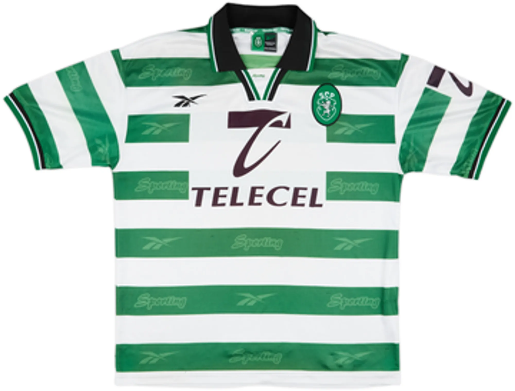 Reebok Sporting Lisbon Mens SS Home Shirt 1998/99