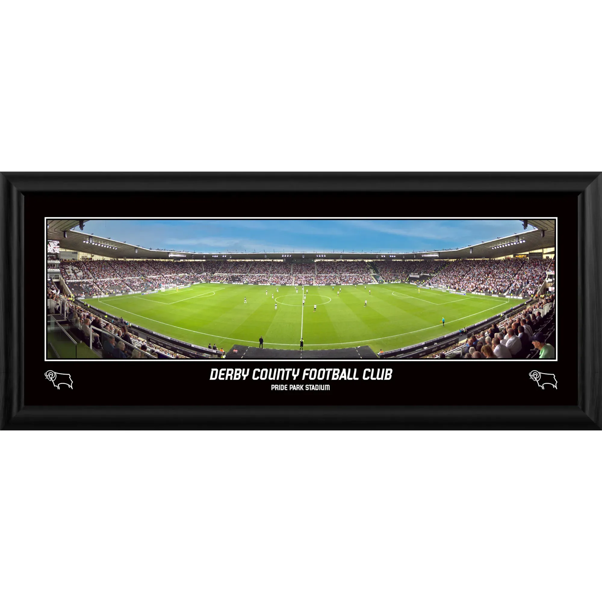 Derby County Panoramic Stadium Kick Off Frame - 30 Inch