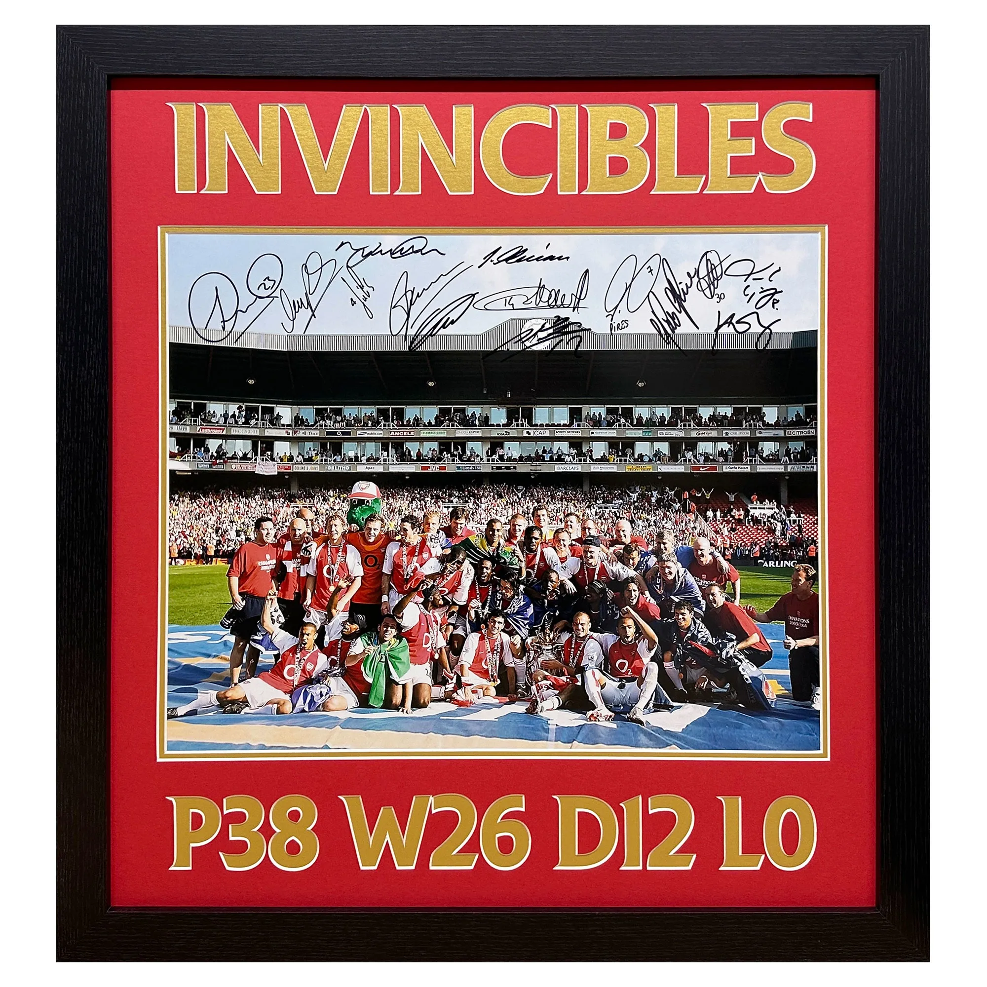Arsenal Invincibles Arsenal Photo Signed By 14 Framed