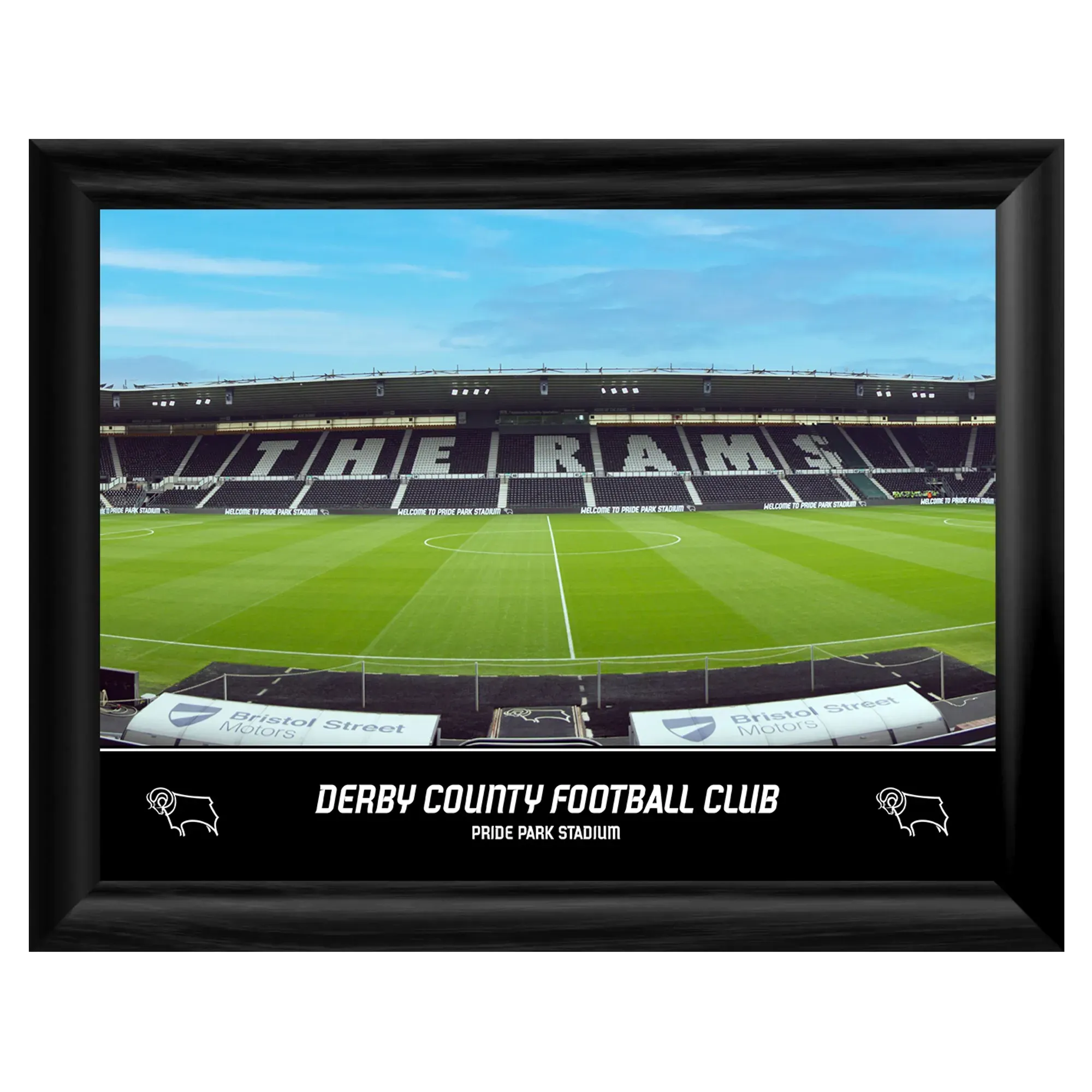 Derby County Panoramic Empty Stadium Frame - 16 x 12 Inch