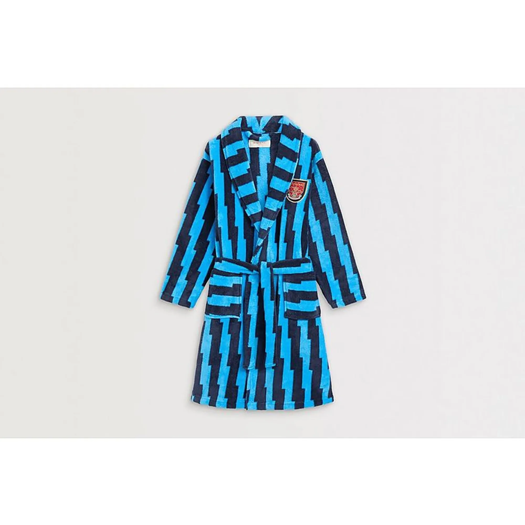 Arsenal Essentials Kids Lightning Bolt Fleece Dressing Gown, Blue