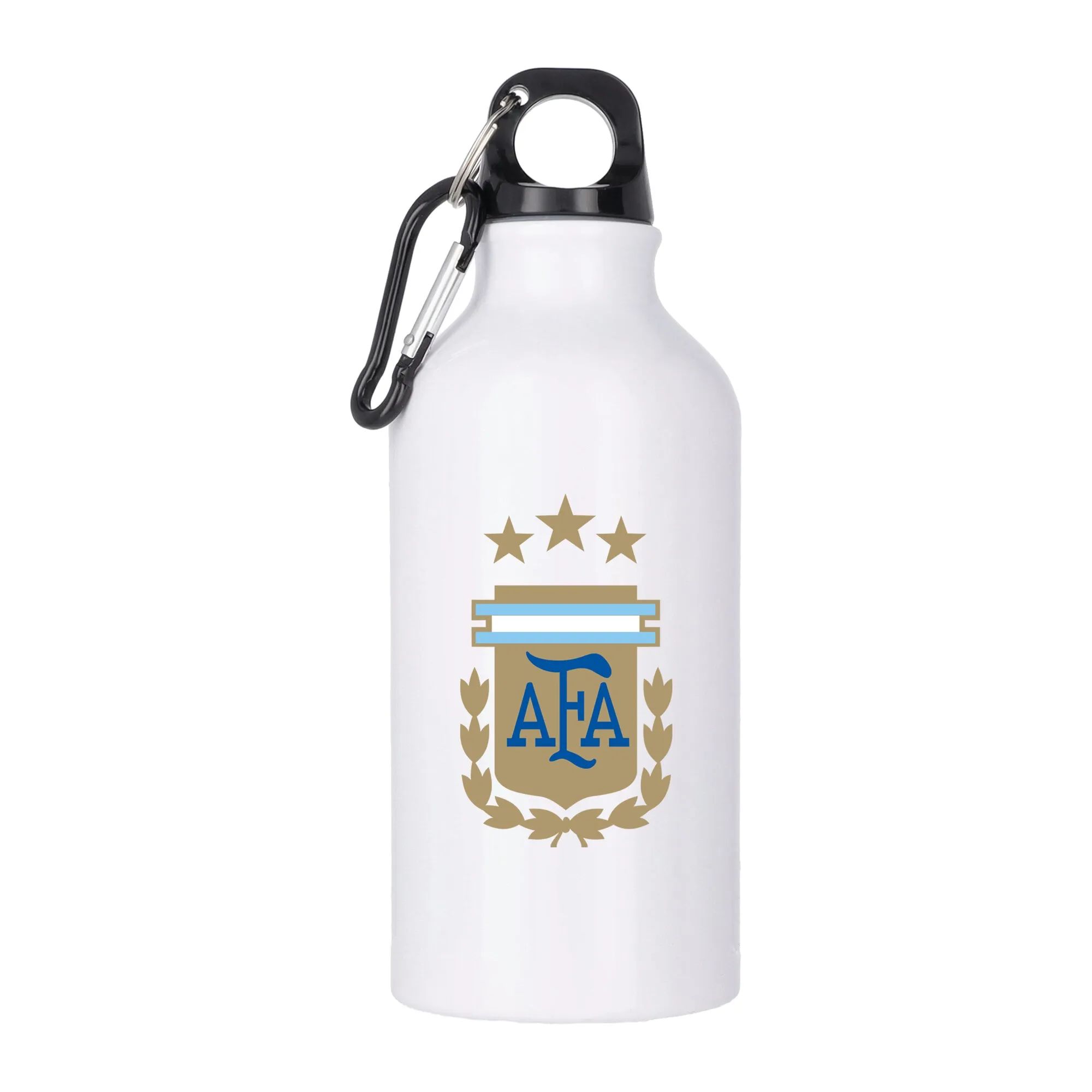 Argentina Logo Aluminum 400ml Drink Bottle - White