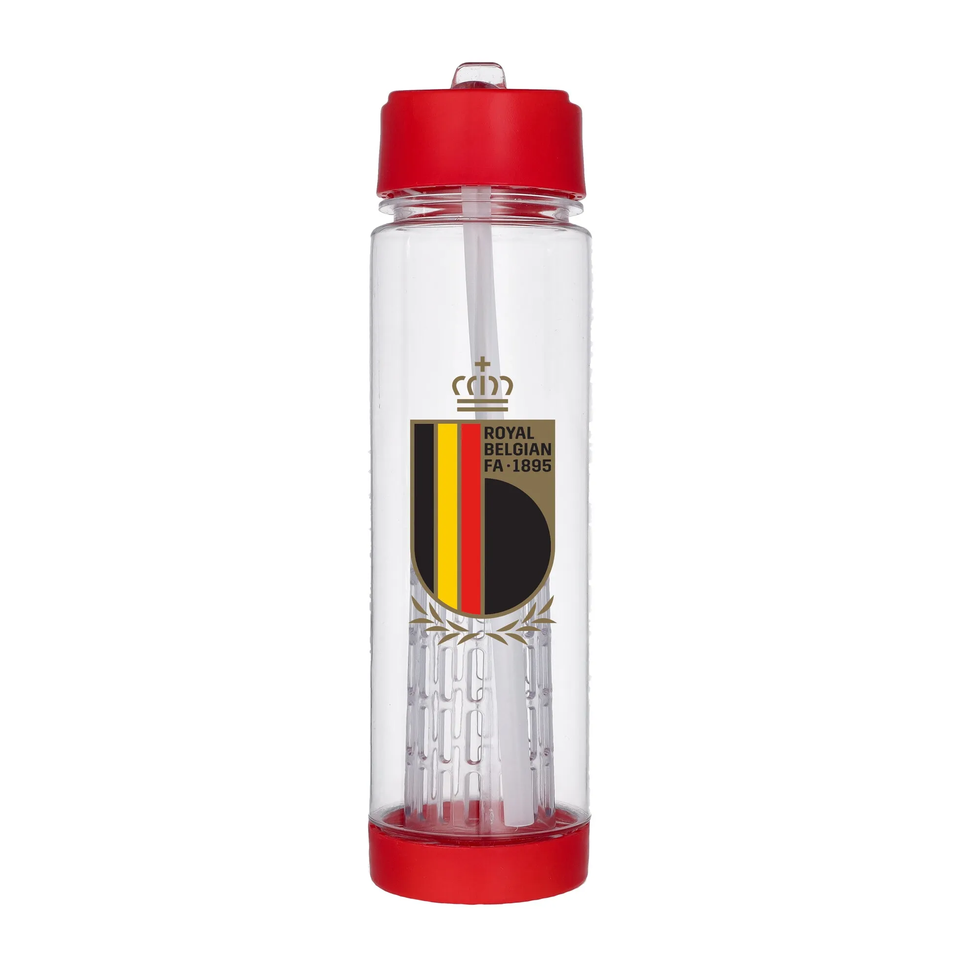Belgium National Team Logo Clear Plastic 650ml Drink Bottle - Red