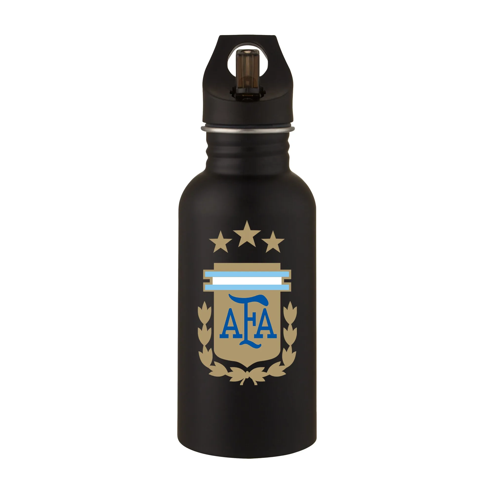Argentina Logo Stainless Steel 500ml Drink Bottle - Black
