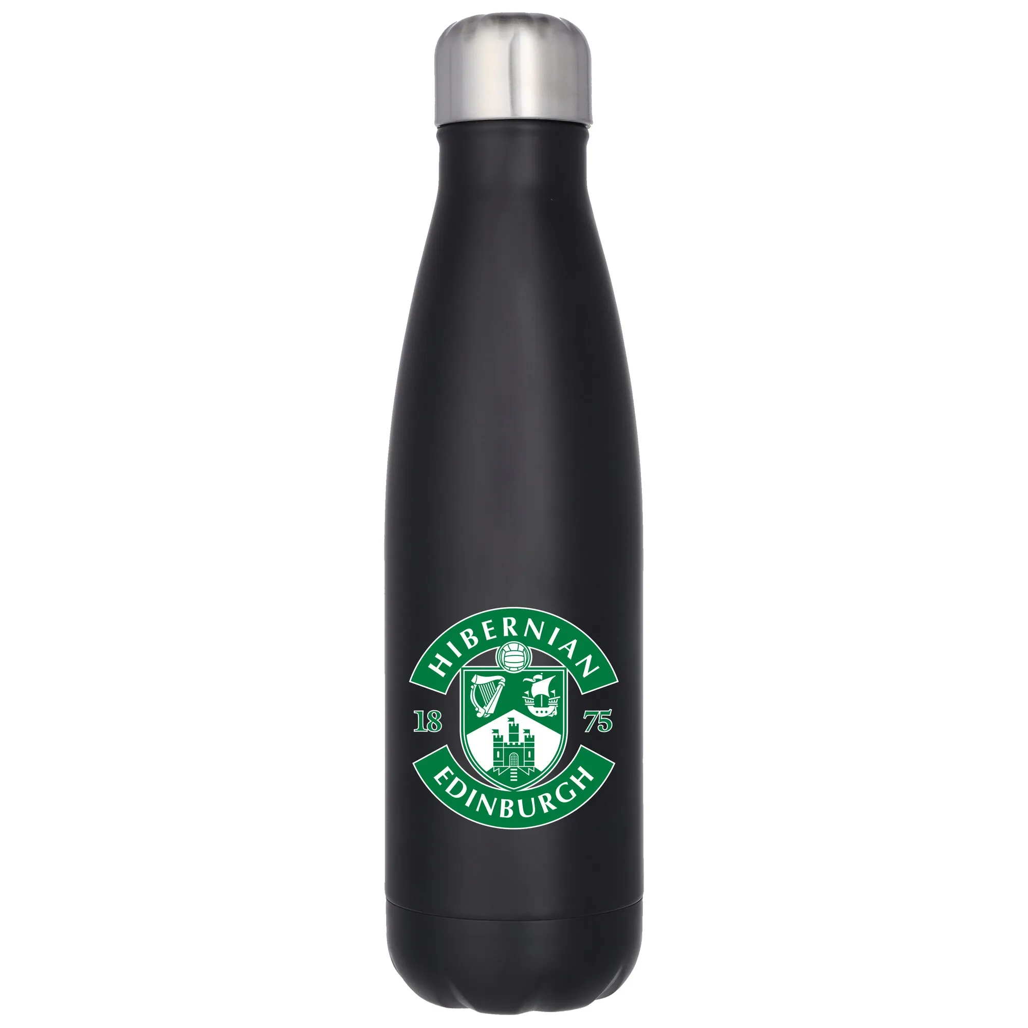 Hibernian Stainless Steel 500ml Drink Bottle - Black
