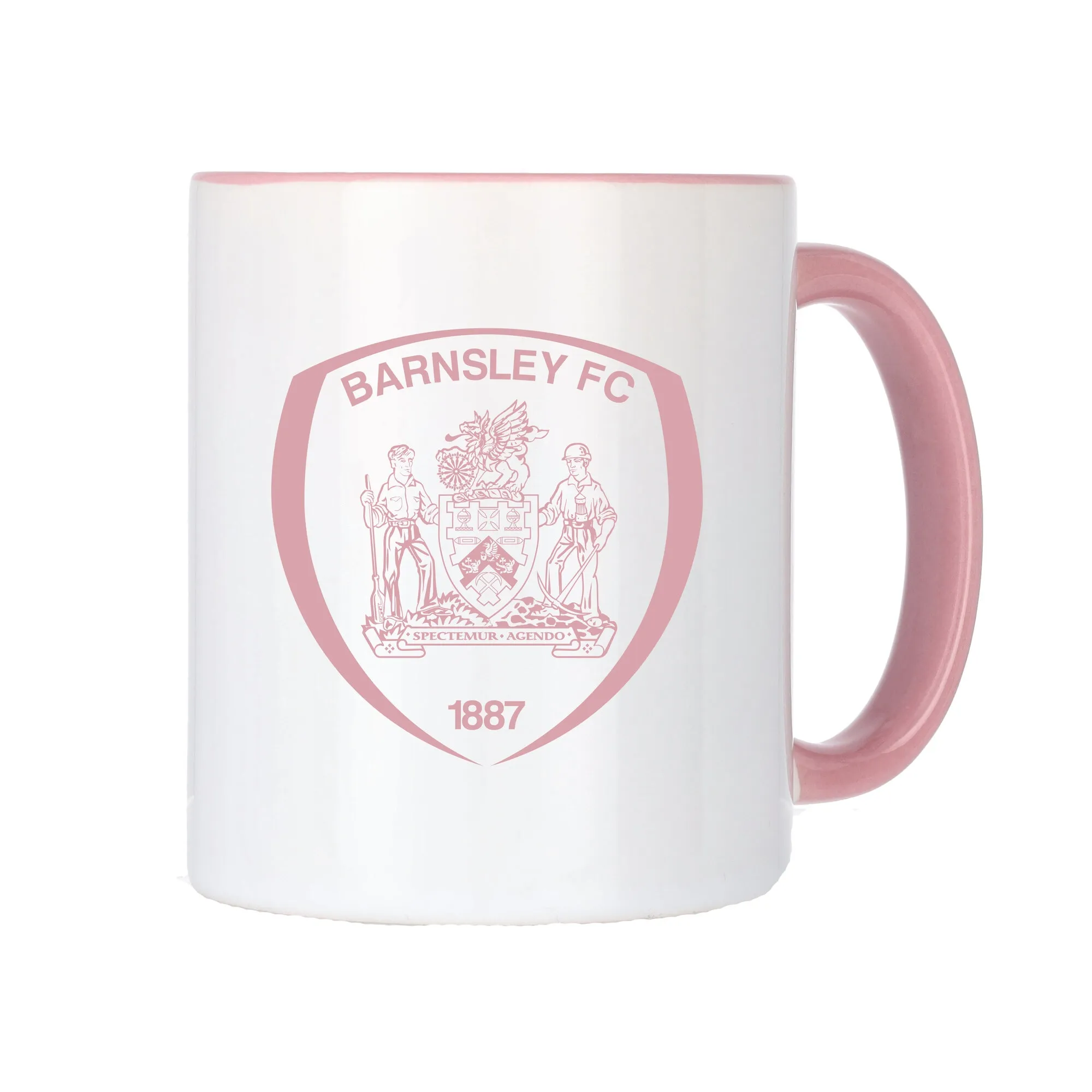 Barnsley FC Logo Coloured inside 11oz Coffee Mug - Pink