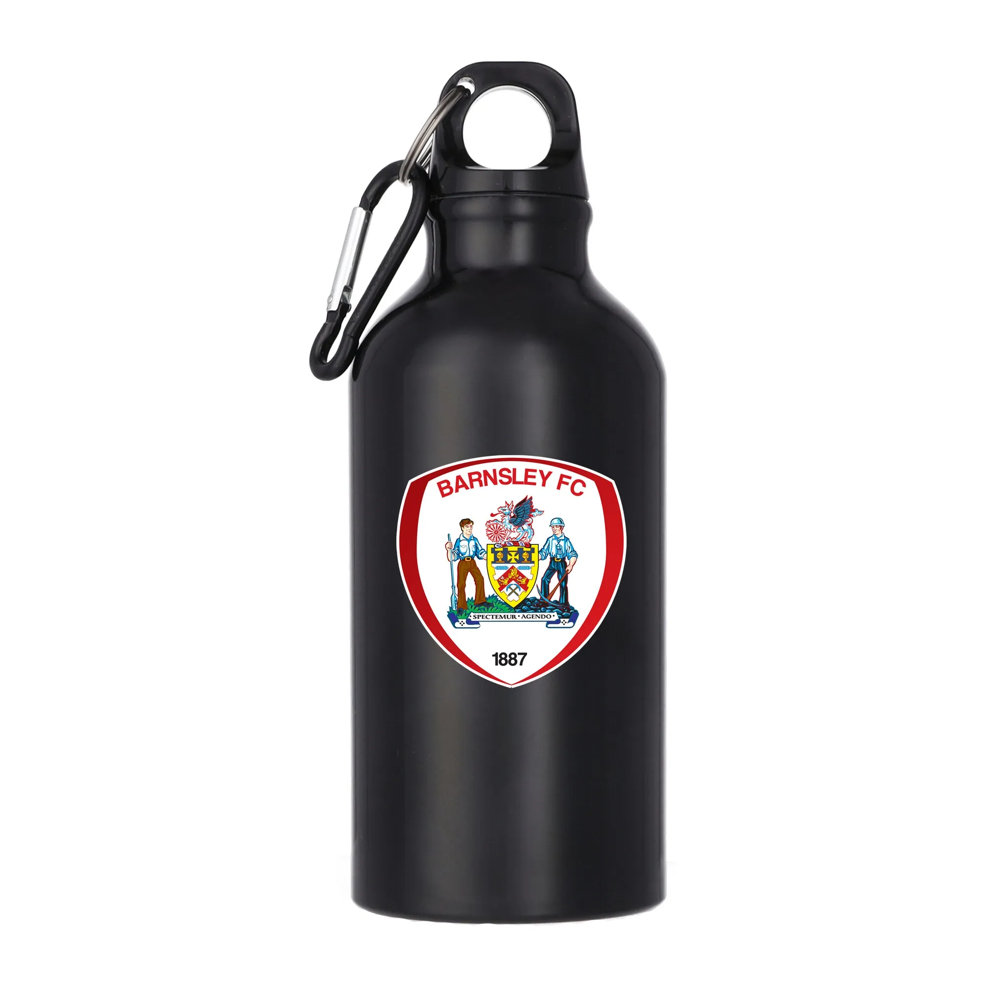 Barnsley FC Logo Aluminum 400ml Drink Bottle - Black