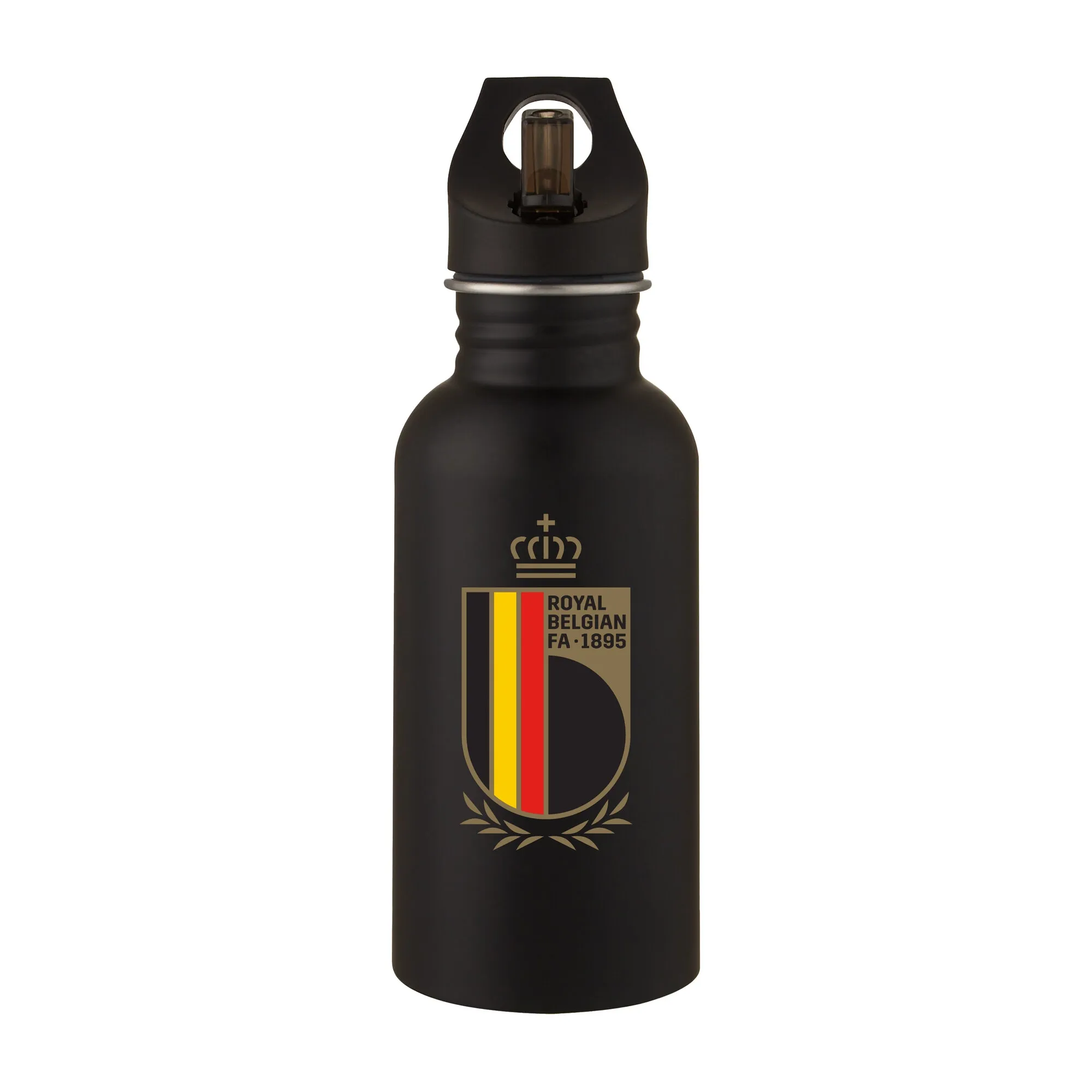 Belgium National Team Logo Stainless Steel 500ml Drink Bottle - Black