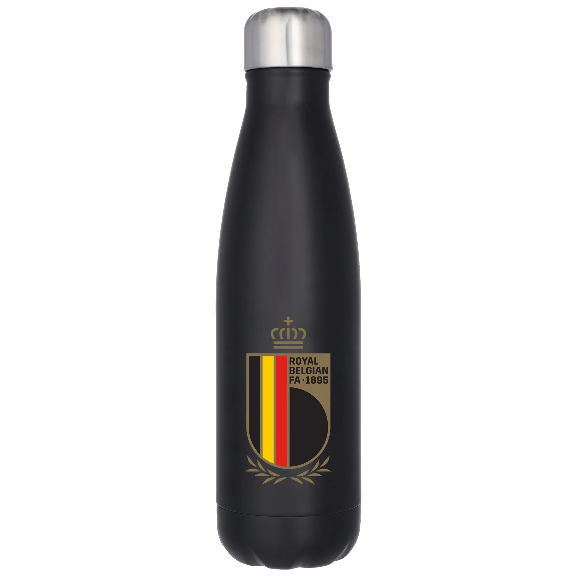 Belgium National Team Logo Stainless Steel 500ml Drink Bottle - Black