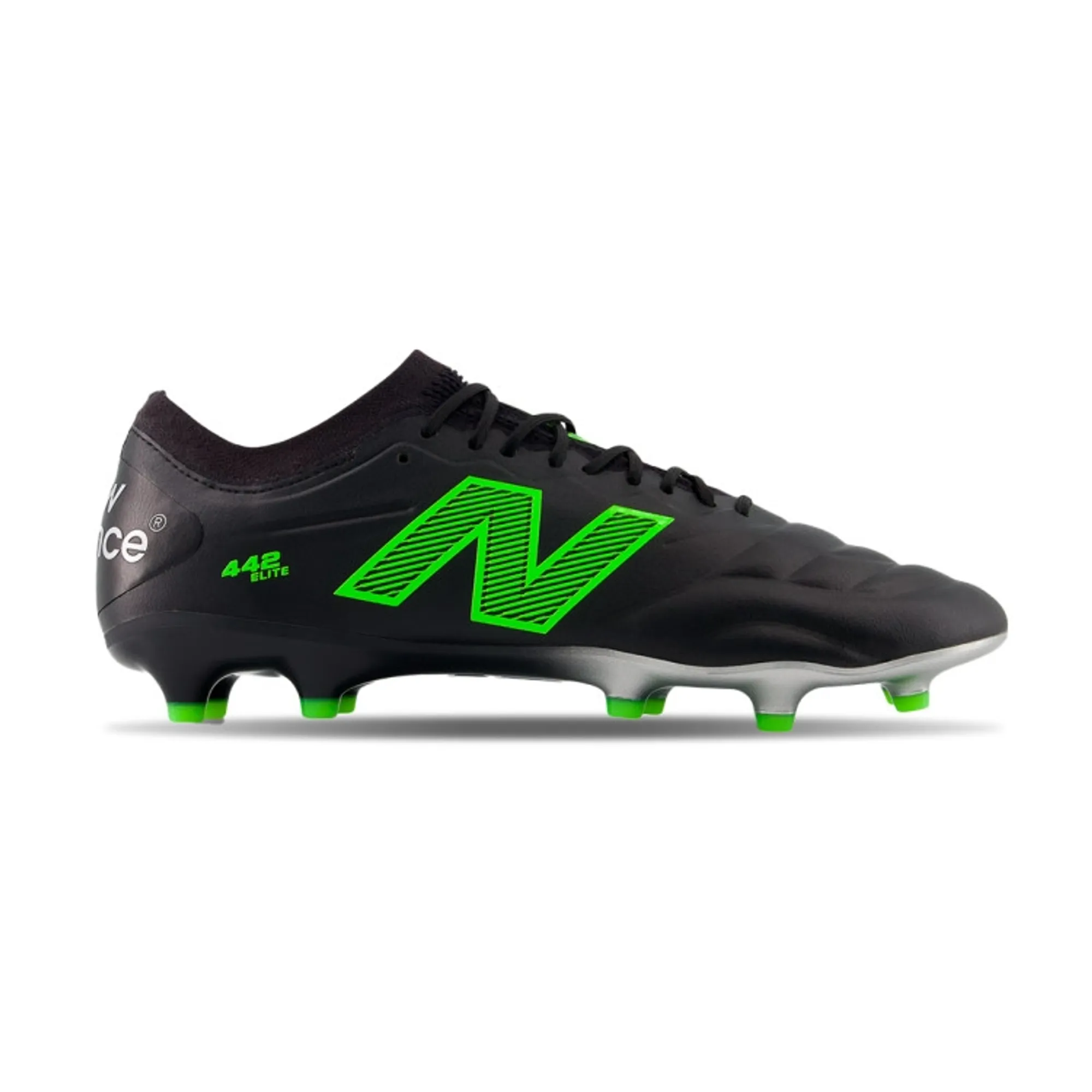 New Balance Men's 442 ELITE FG V2 in Black/Green Synthetic