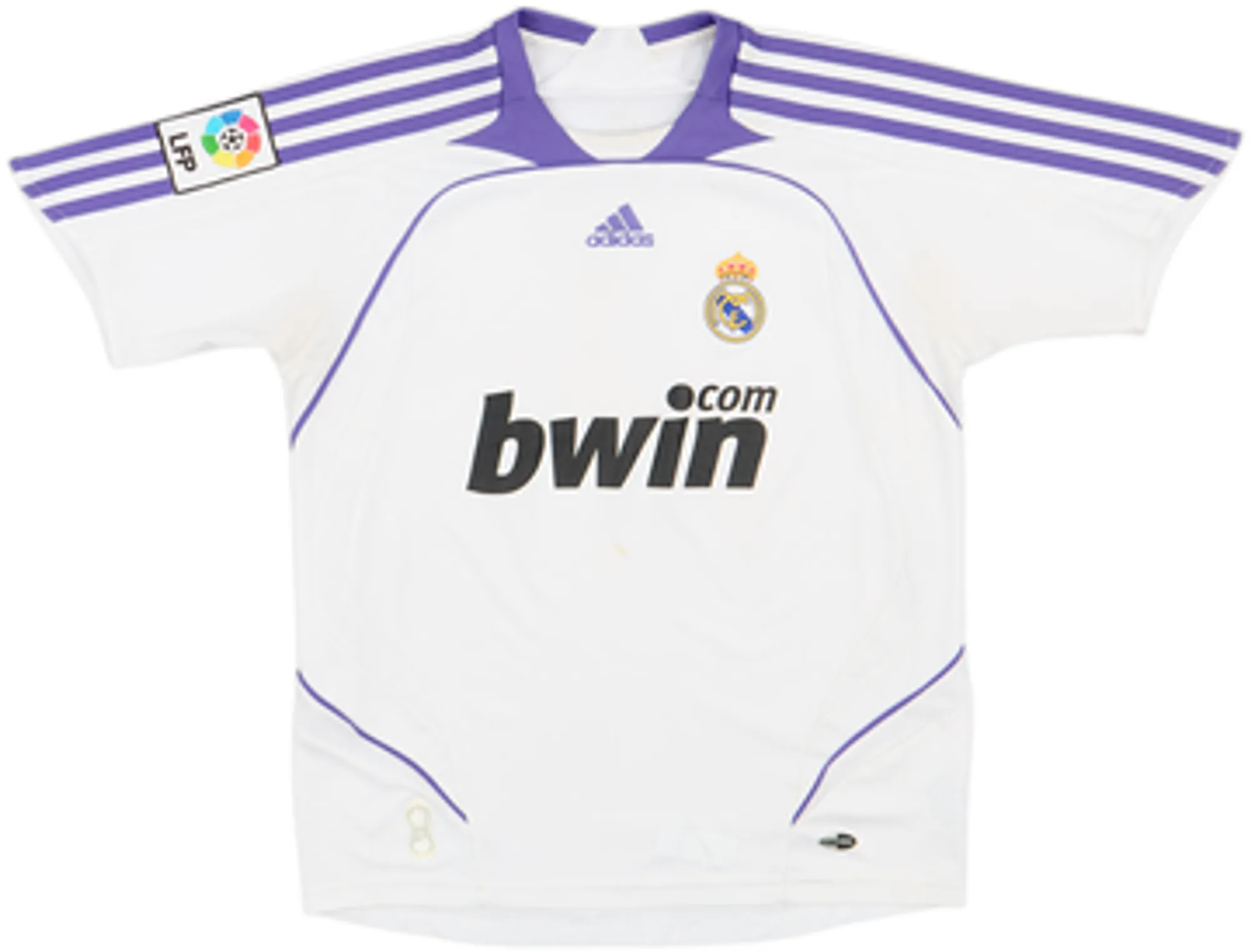 adidas Real Madrid Boys SS Home Shirt 2007/08