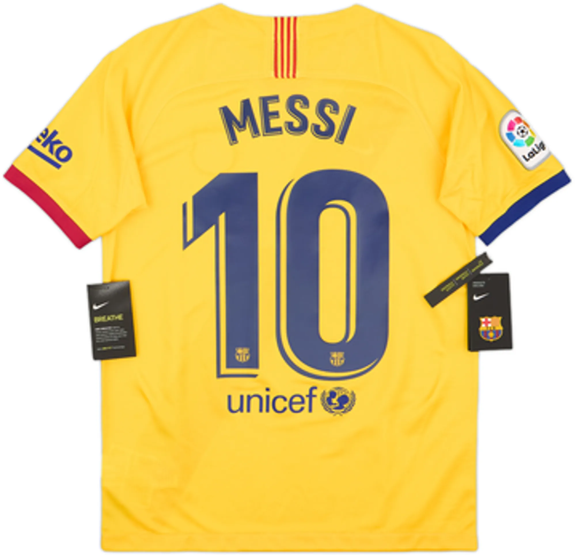 Nike Barcelona Boys SS Away Shirt 2019/20