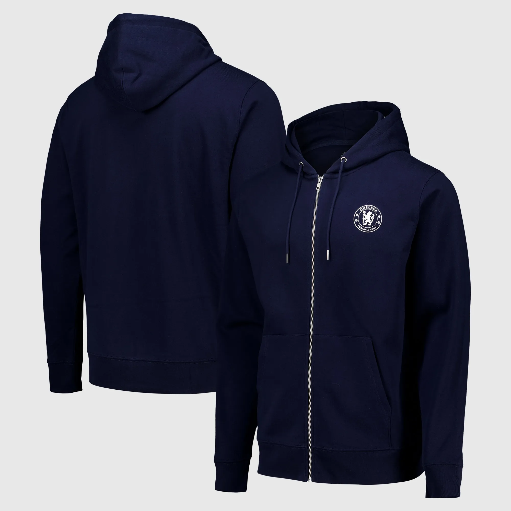 Chelsea Core Zip Through Hoodie - Navy - Mens