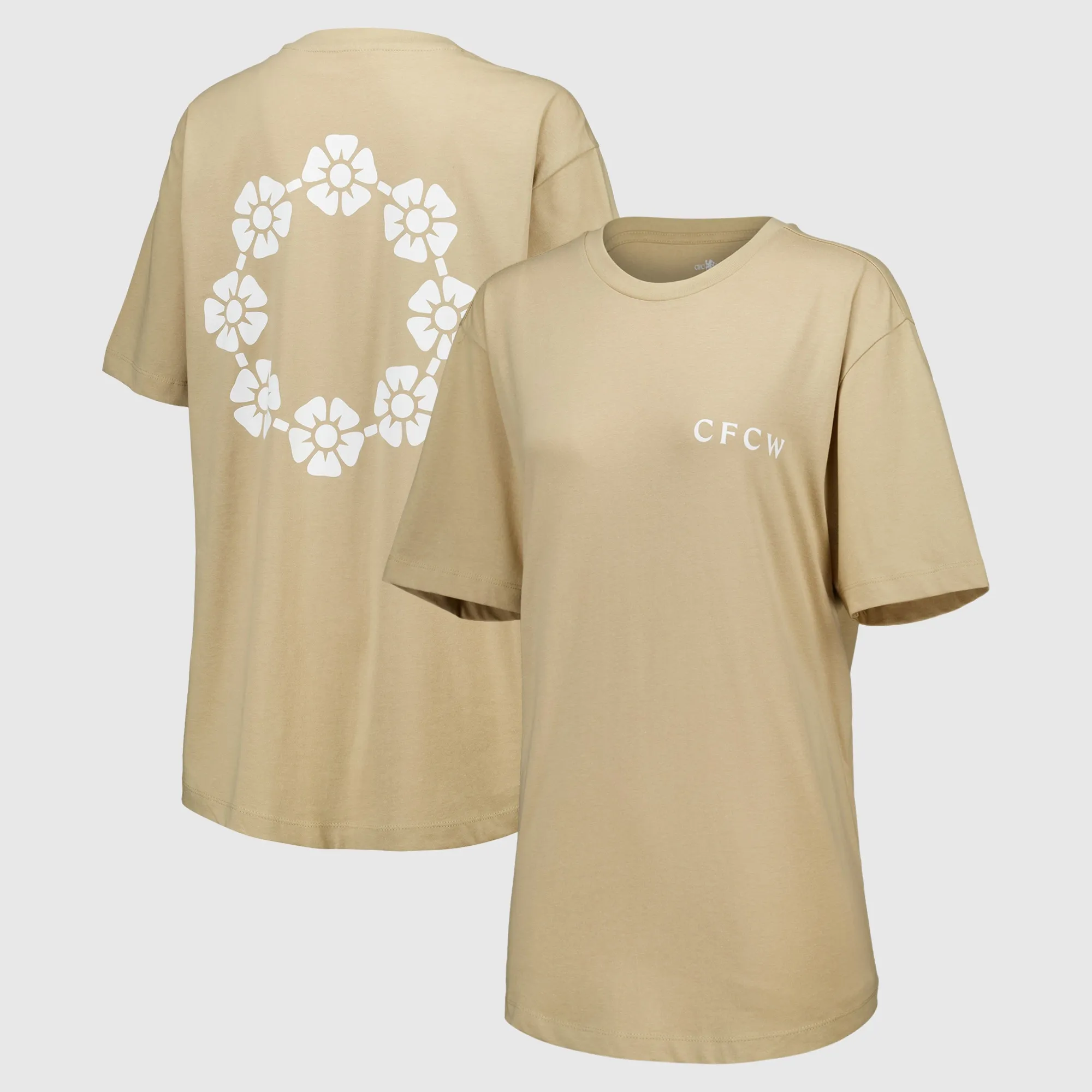 Chelsea Crown Of Roses T-Shirt - Desert Sand - Womens