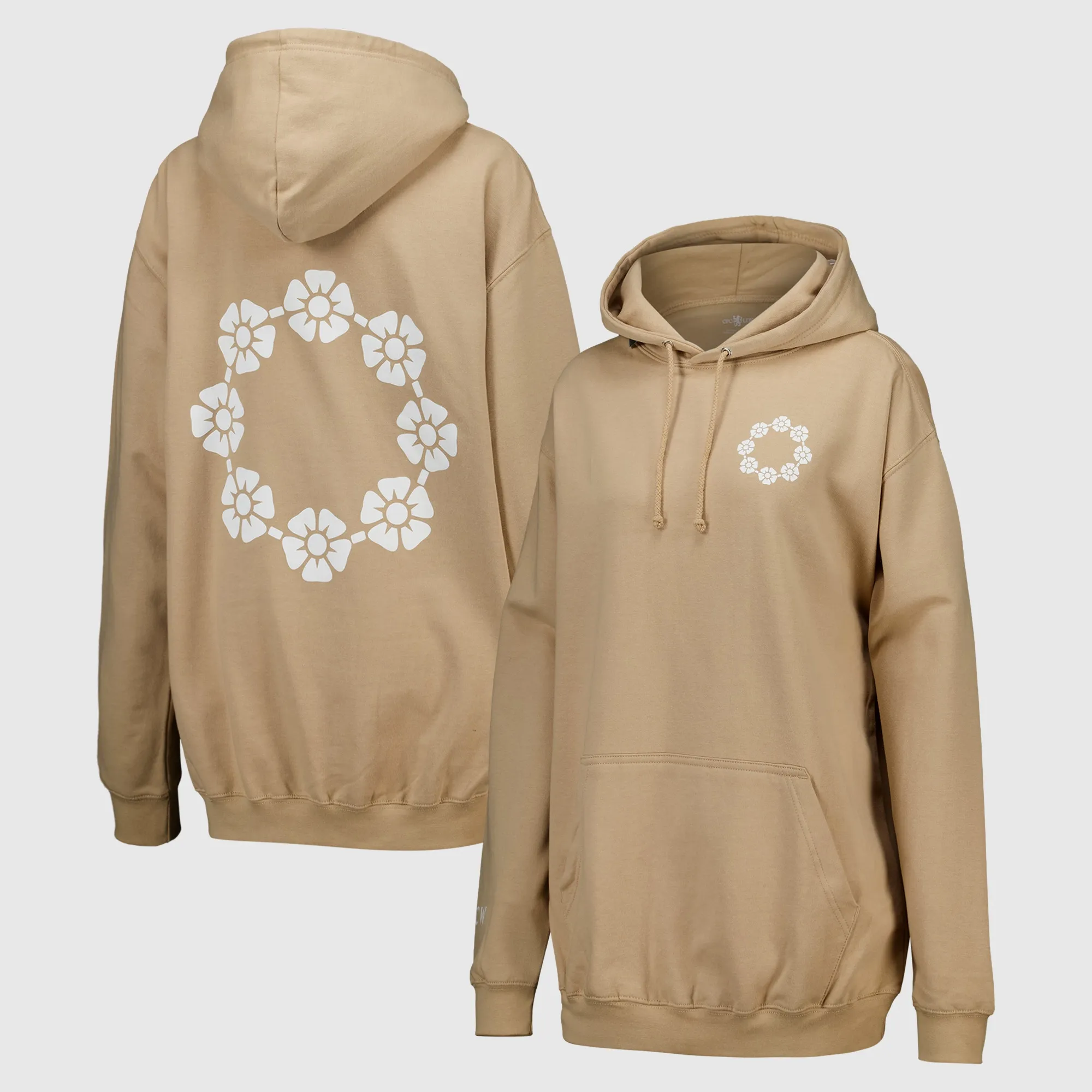 Chelsea Crown Of Roses Hoodie - Desert Sand - Womens