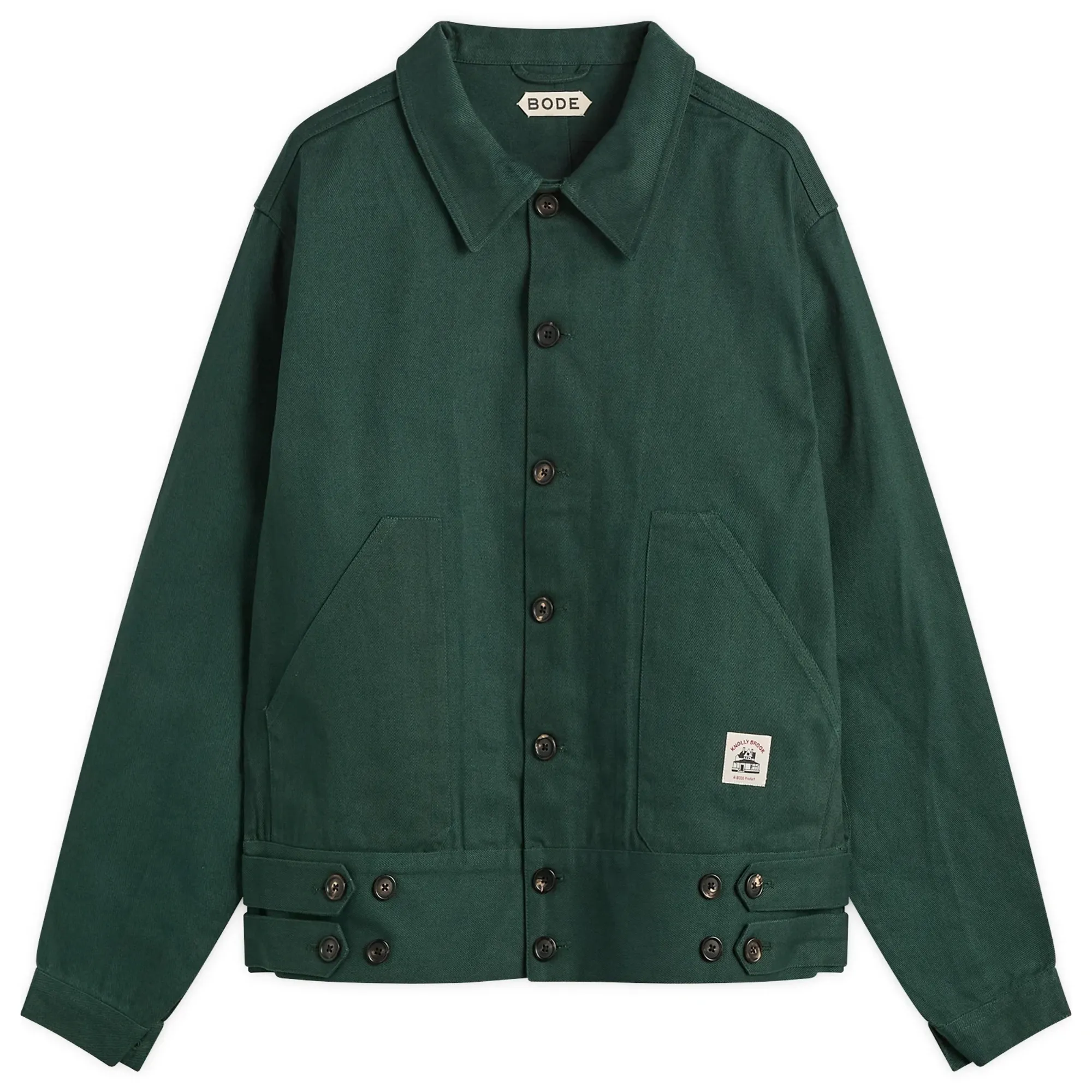 Bode Men's Knolly Brook Side Tab Jacket Green