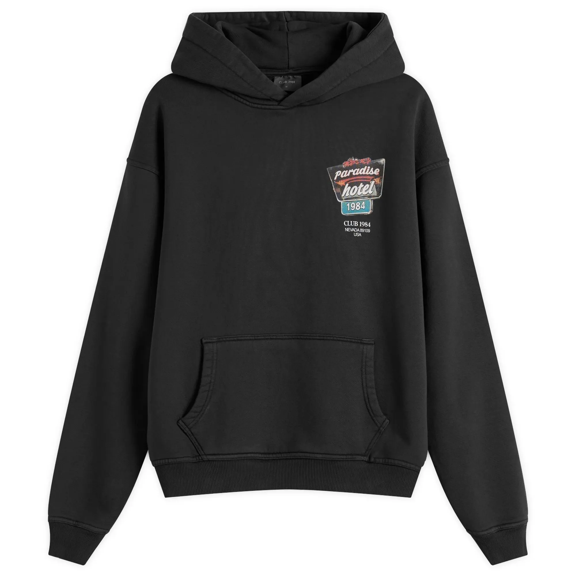 Club 1984 Men's Paradise Hotel Hoodie Washed Black