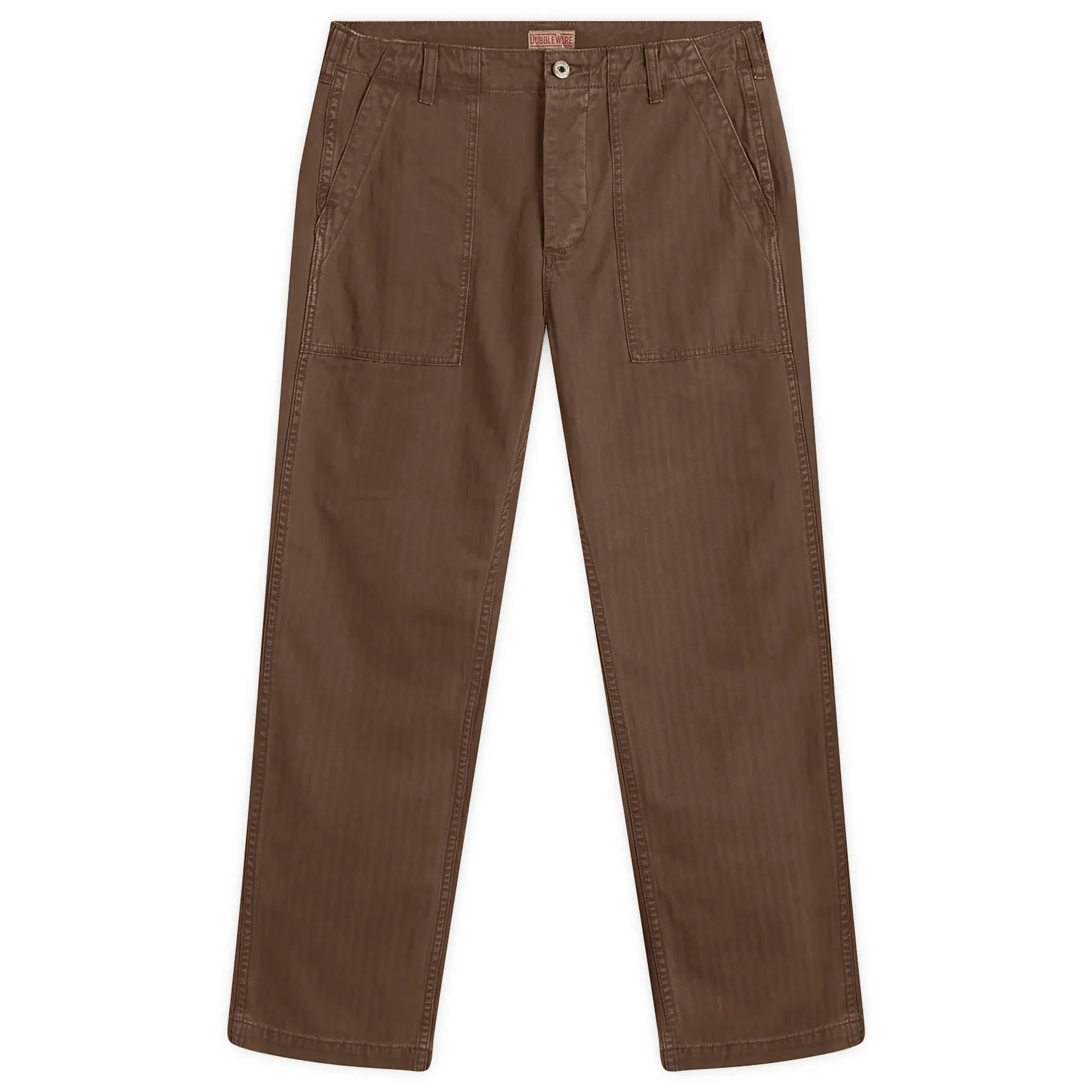 Dubbleware Men's Herringbone Fatigue Pants Brown