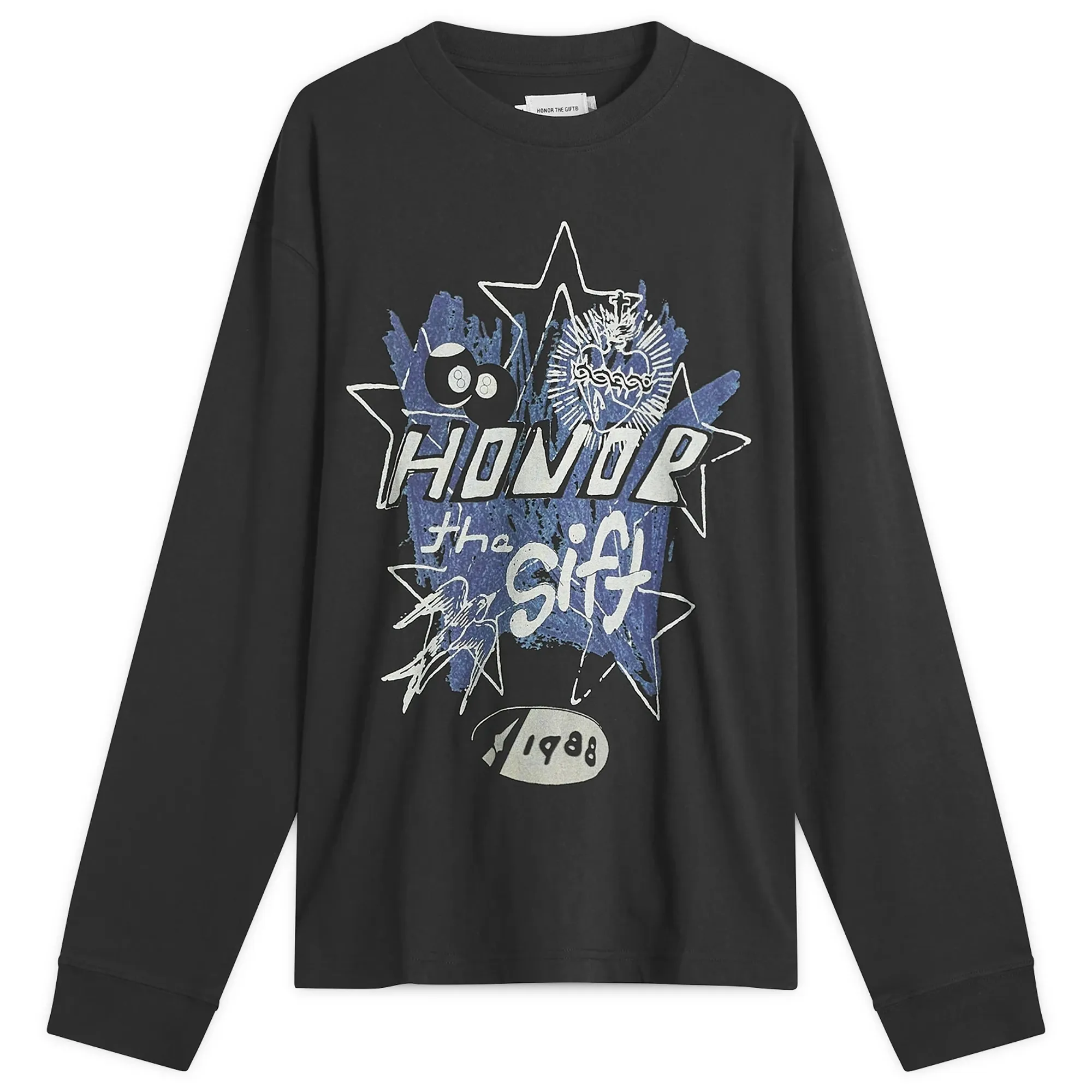 Honor the Gift Men's Pop Art Long Sleeve T-Shirt Black