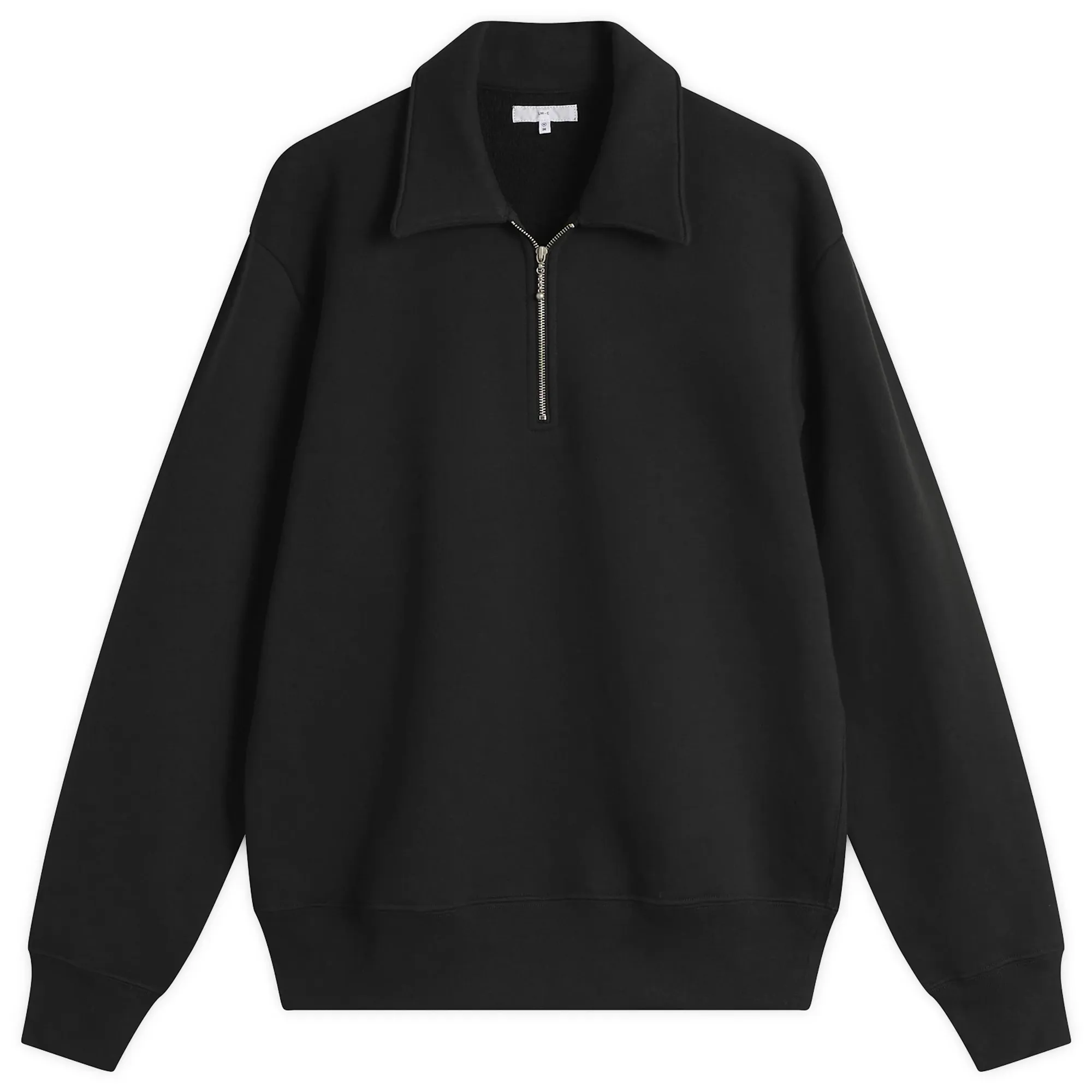 Lady White Co. Men's Cotton Wool Quarter Zip Sweatshirt Black