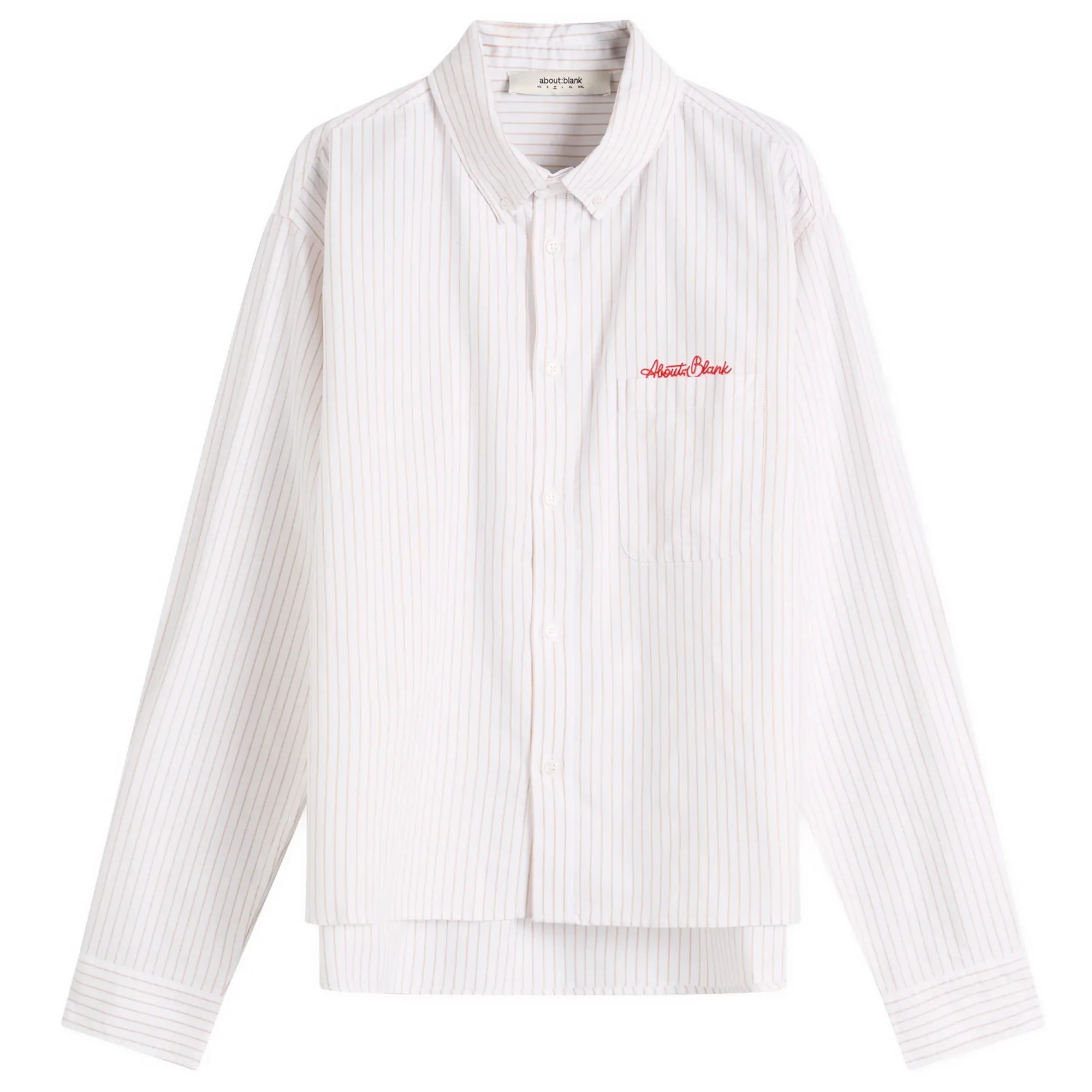 about:blank Men's Oxford Script Shirt White/Brown