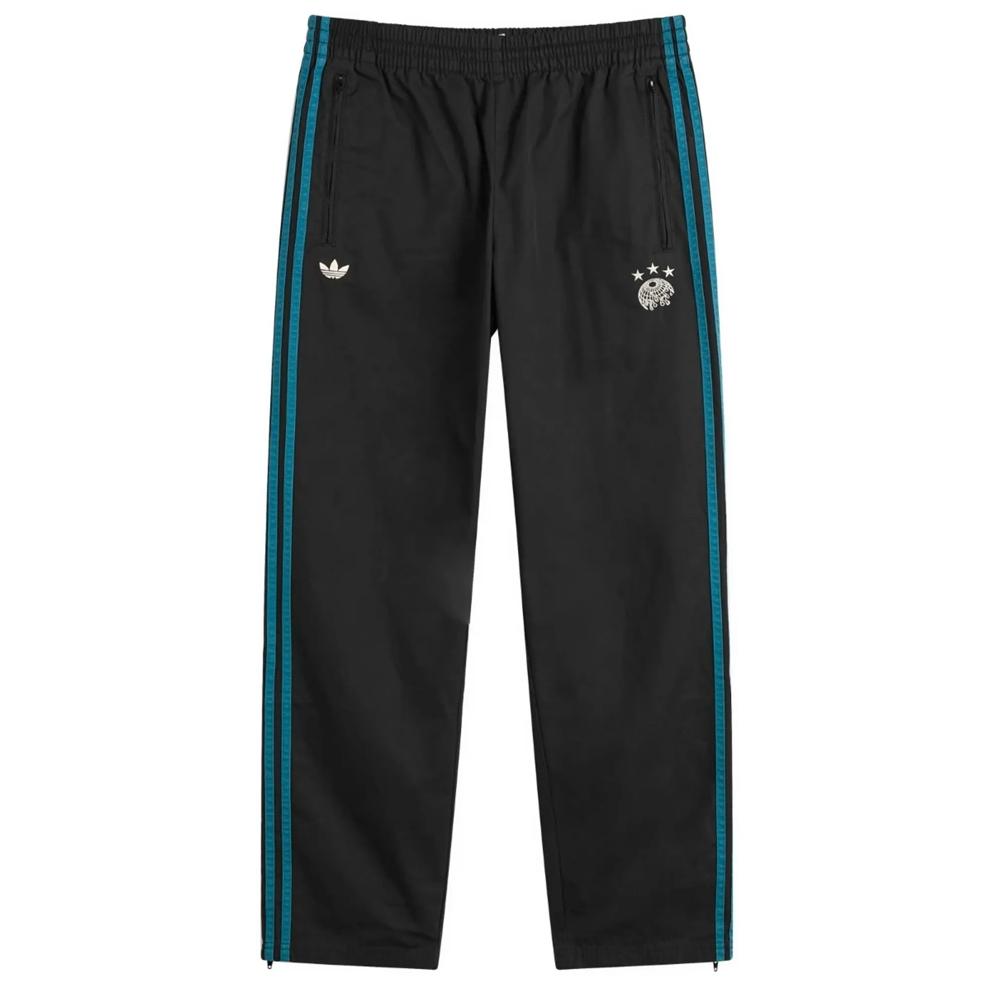 END. x adidas Track Pant Black/Real Teal
