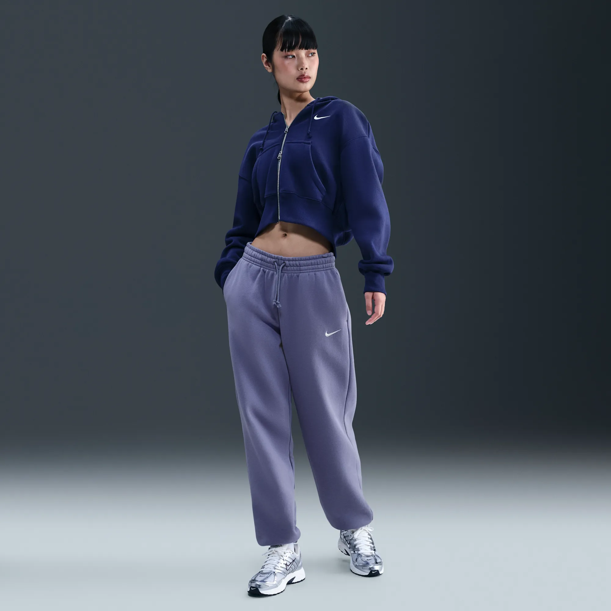 Nike Phoenix Fleece Oversized Joggers In Blue