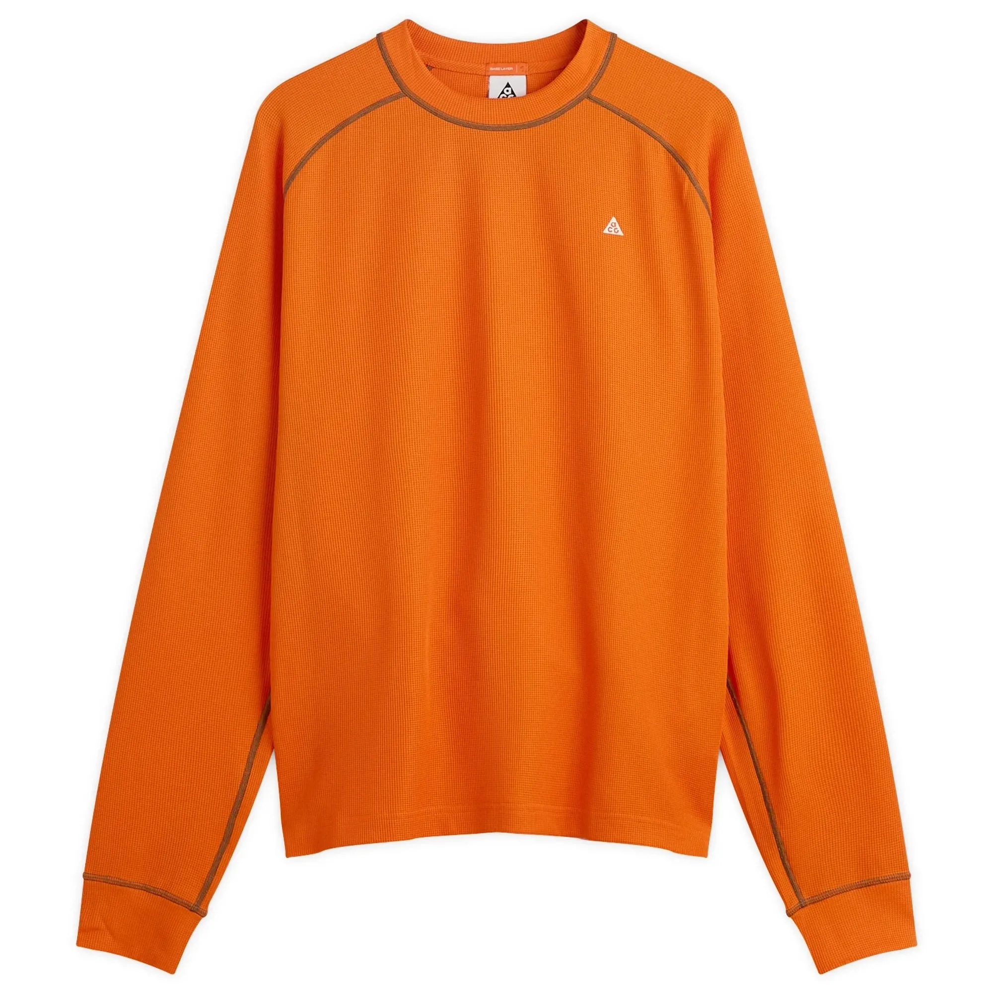 Nike Men's ACG Chinati Long Sleeve Base Layer Orange/Brown/White