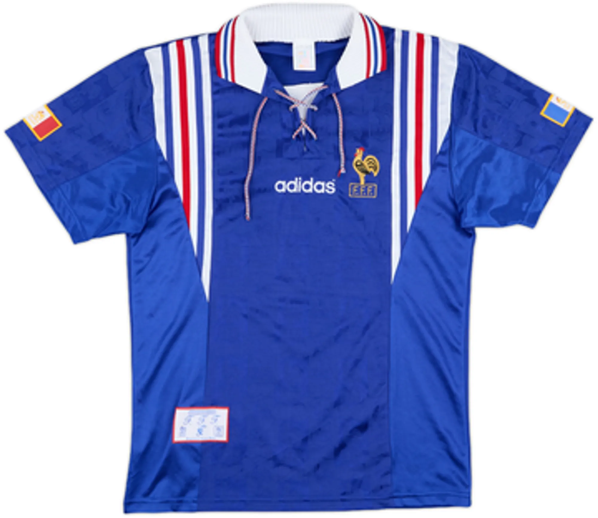 adidas France Mens SS Home Shirt 1996