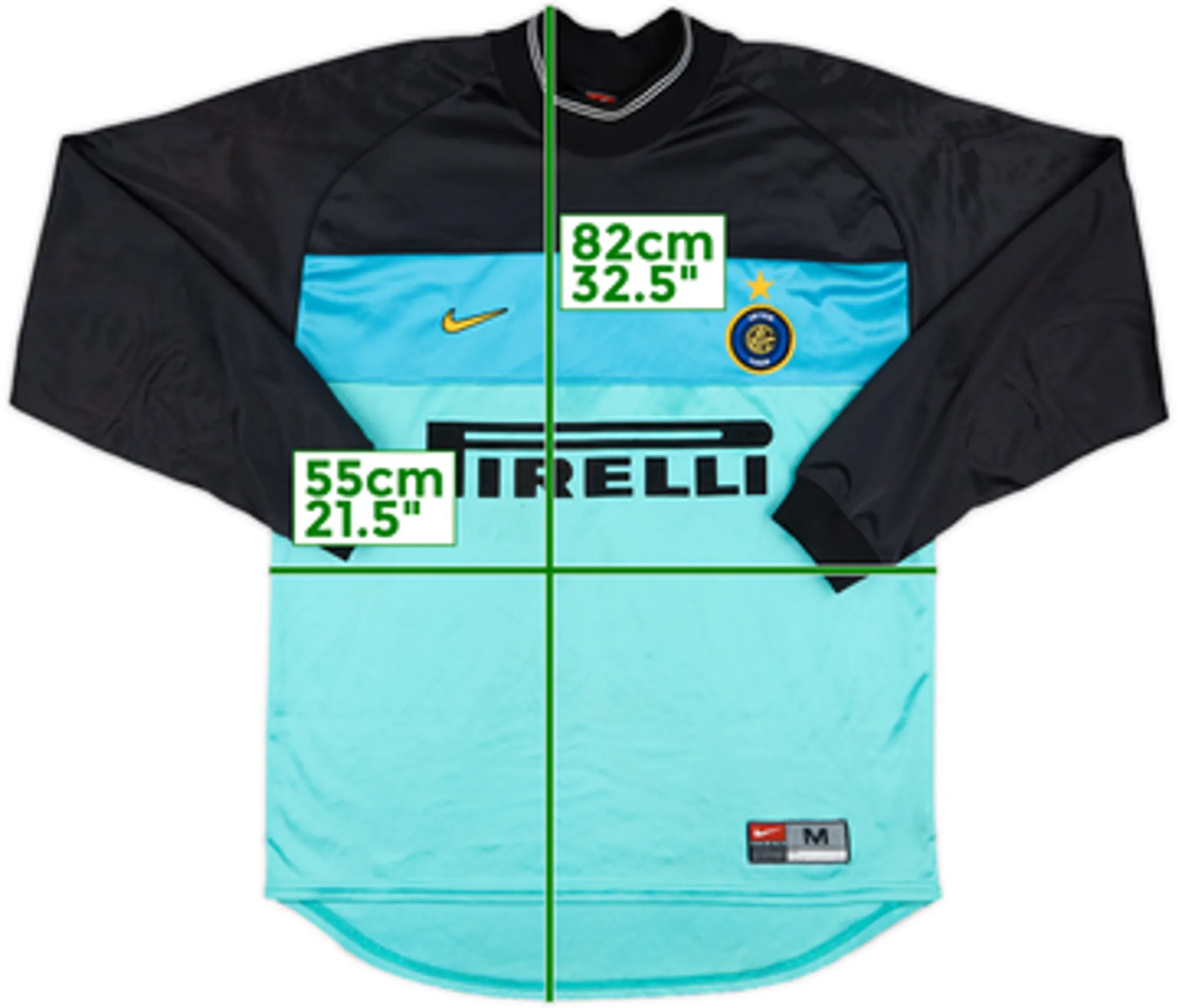 Nike Inter Milan Mens LS Goalkeeper Home Shirt 1999/00