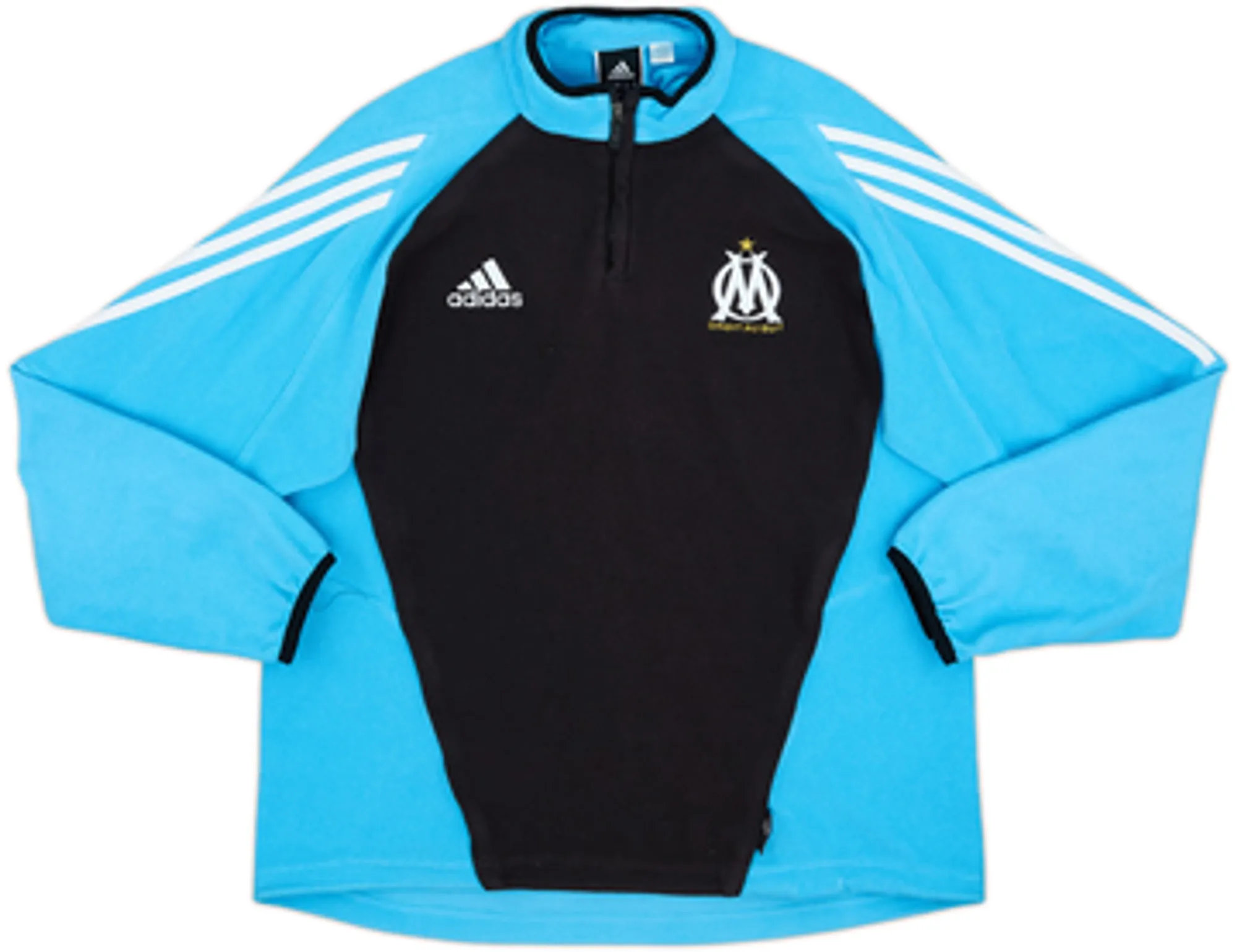 2005-06 Olympique Marseille adidas 1/4 Zip Fleece Top - 9/10 - (M)