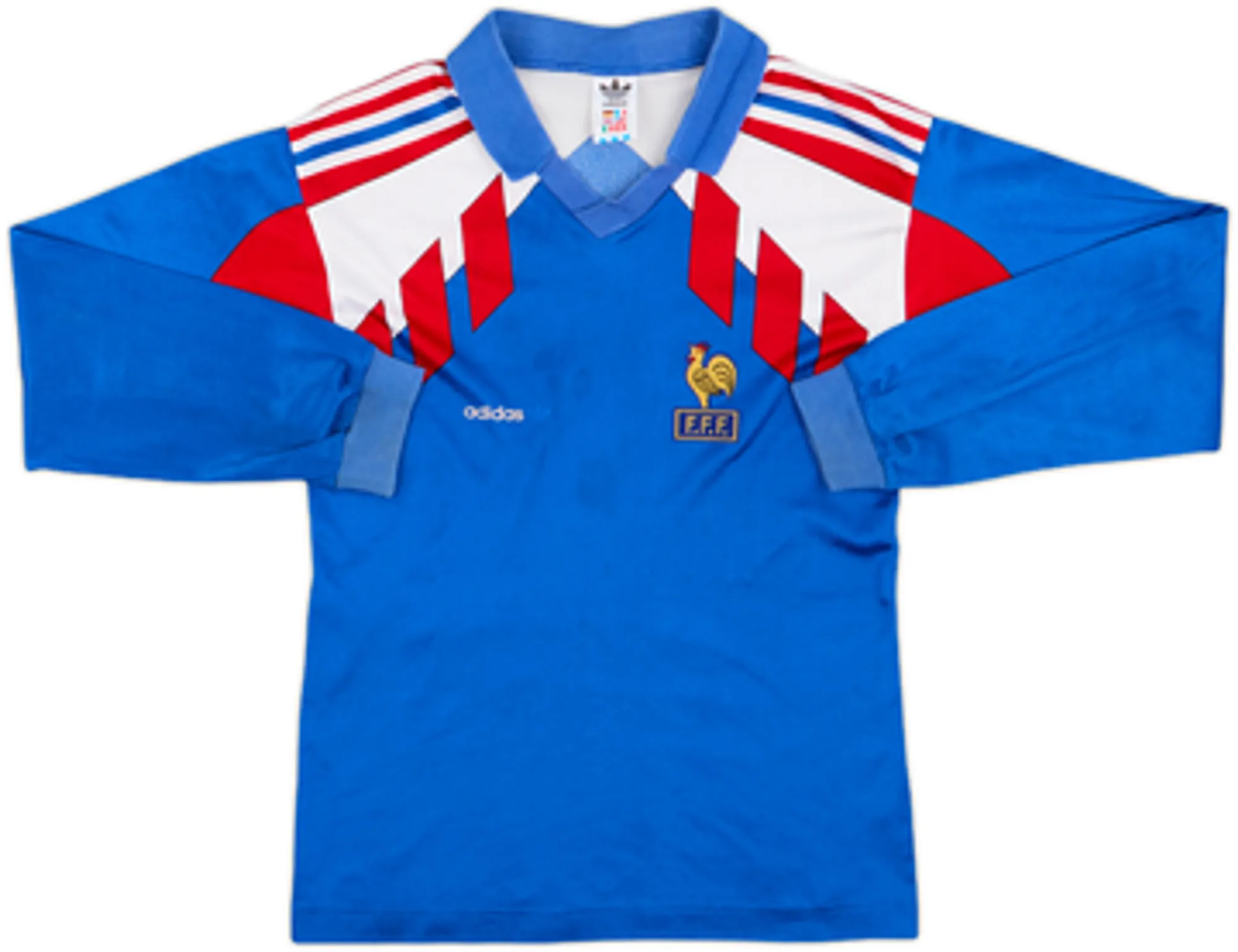 adidas France Mens LS Home Shirt 1990