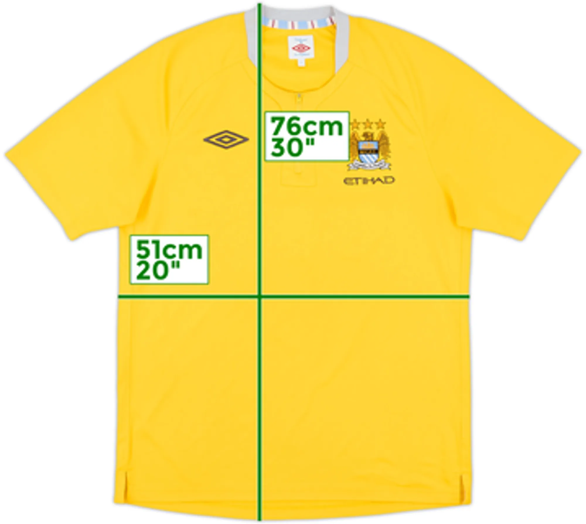 Umbro Manchester City Mens SS Home Shirt 2010/11