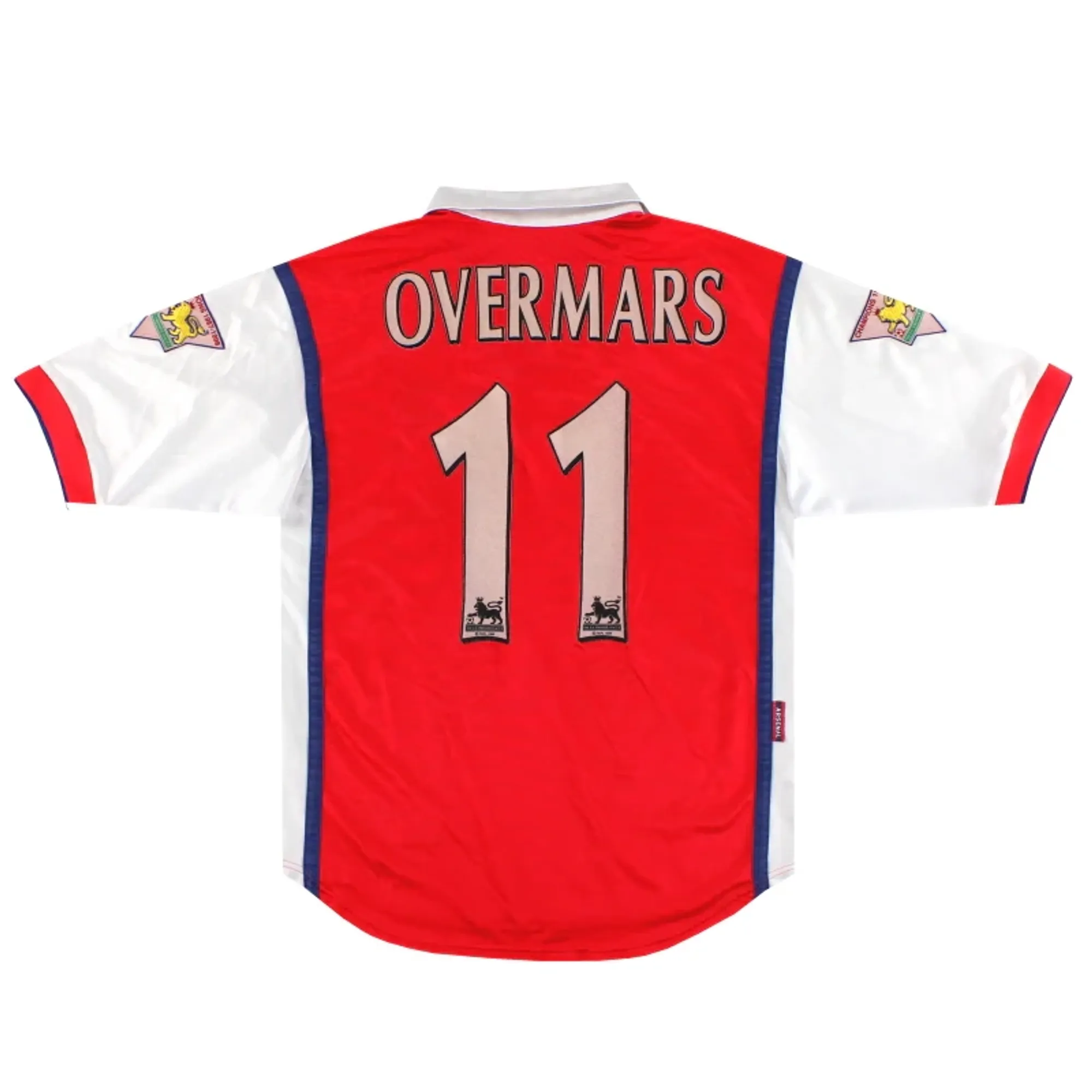1998-99 Arsenal Nike Home Shirt Overmars #11 S - Arsenal / Very Good 