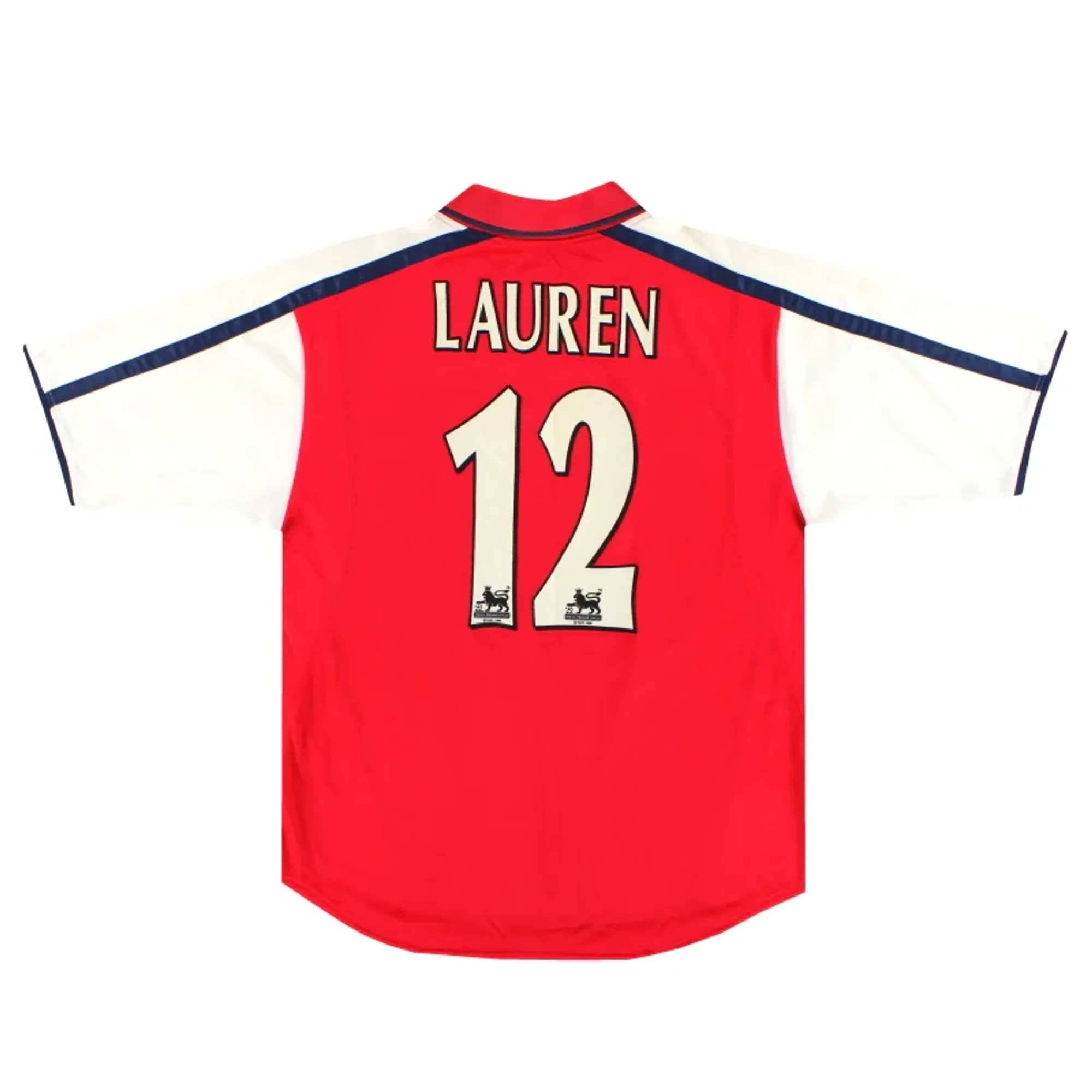 2000-02 Arsenal Nike Home Shirt Lauren #12 L - Arsenal / Excellent 