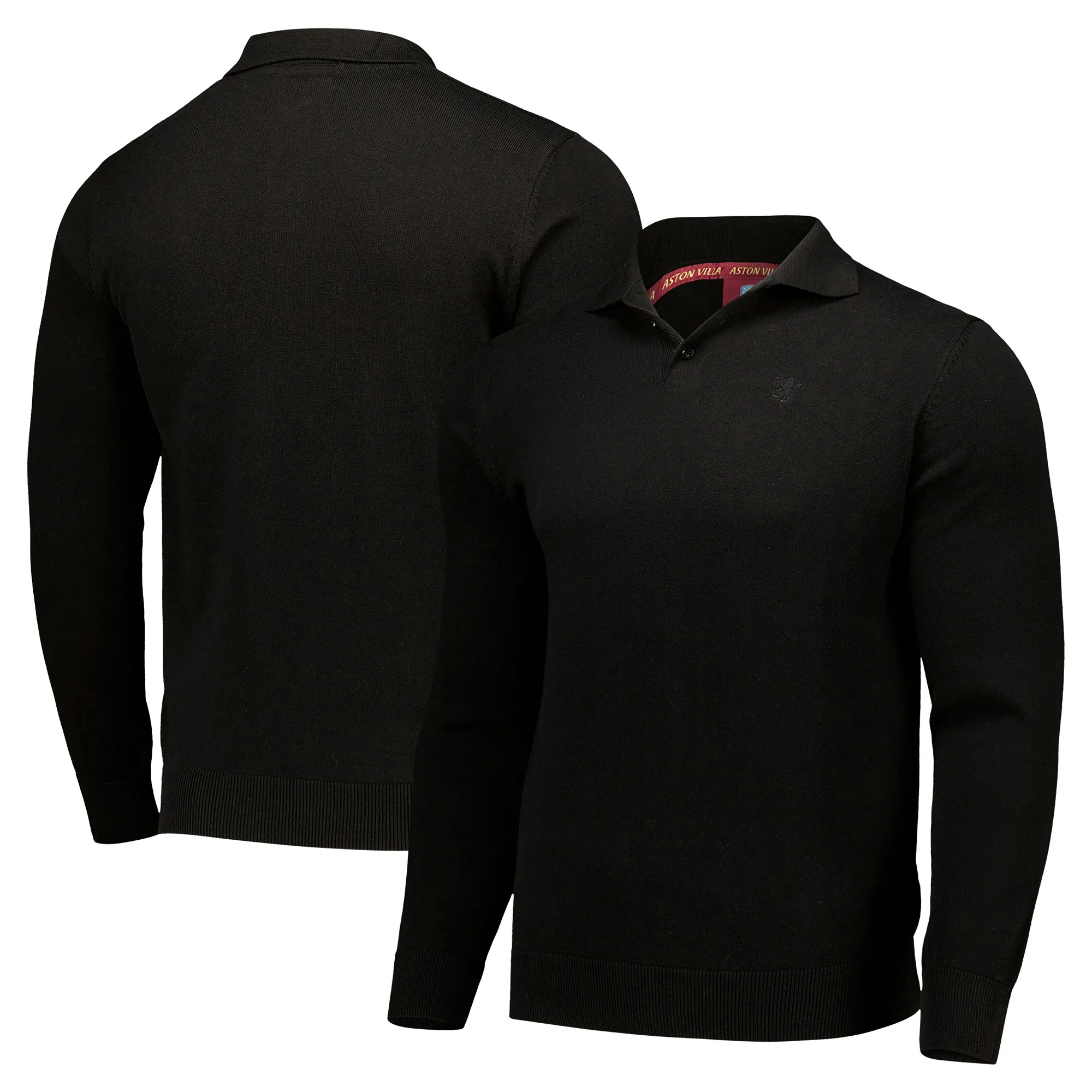 Aston Villa V Neck Sweater - Black - Mens