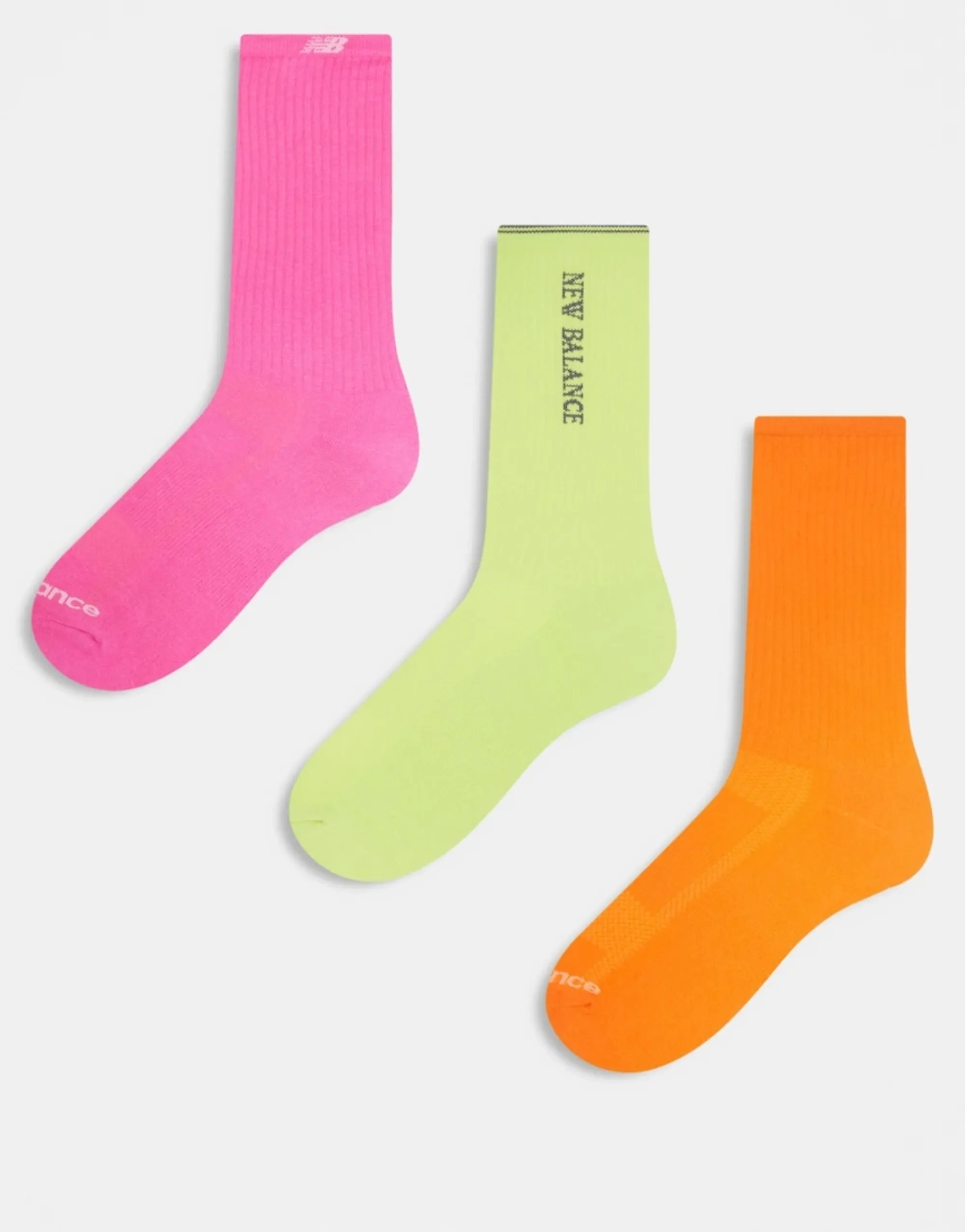 New Balance 3 Pack Bright Mulit Running Socks-Multi