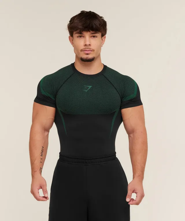トップス 15%off  onyx5.0 Seamless T-shirt Onyx 5.0 Seamless T-Shirt - Black/Lift Green | 5063168581137