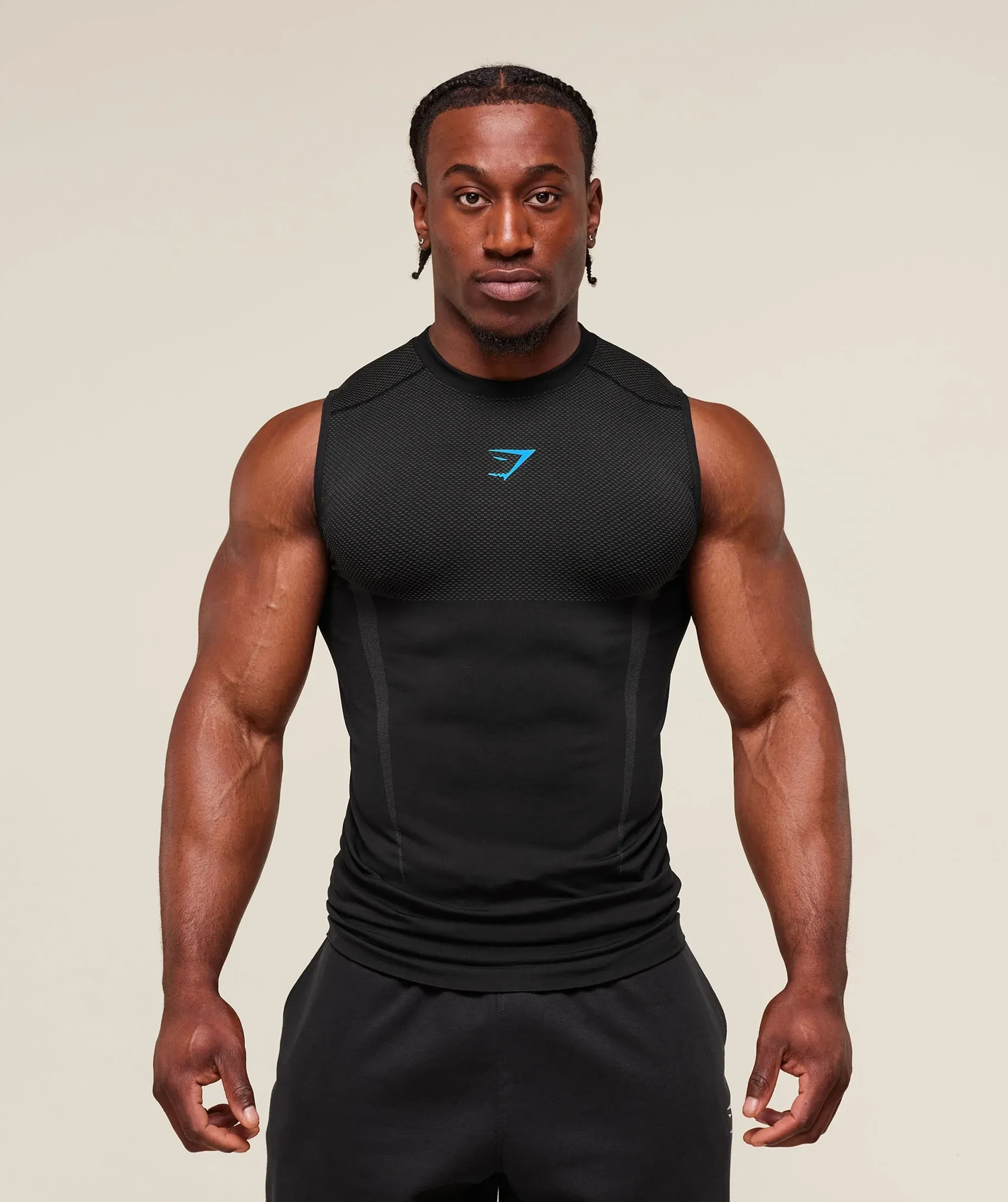 Onyx 5.0 Seamless Tank - Black/Onyx Grey | 5063168585142 | FOOTY.COM