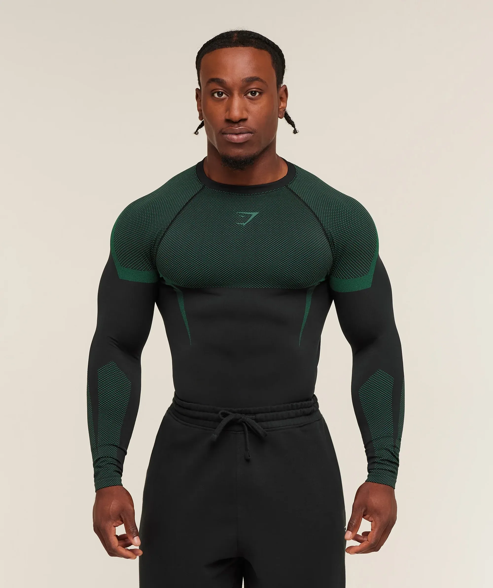 トップス  Onyx 5.0 Seamless Long Sleeve Onyx 5.0 Seamless Long Sleeve T-Shirt - Black/Lift Green