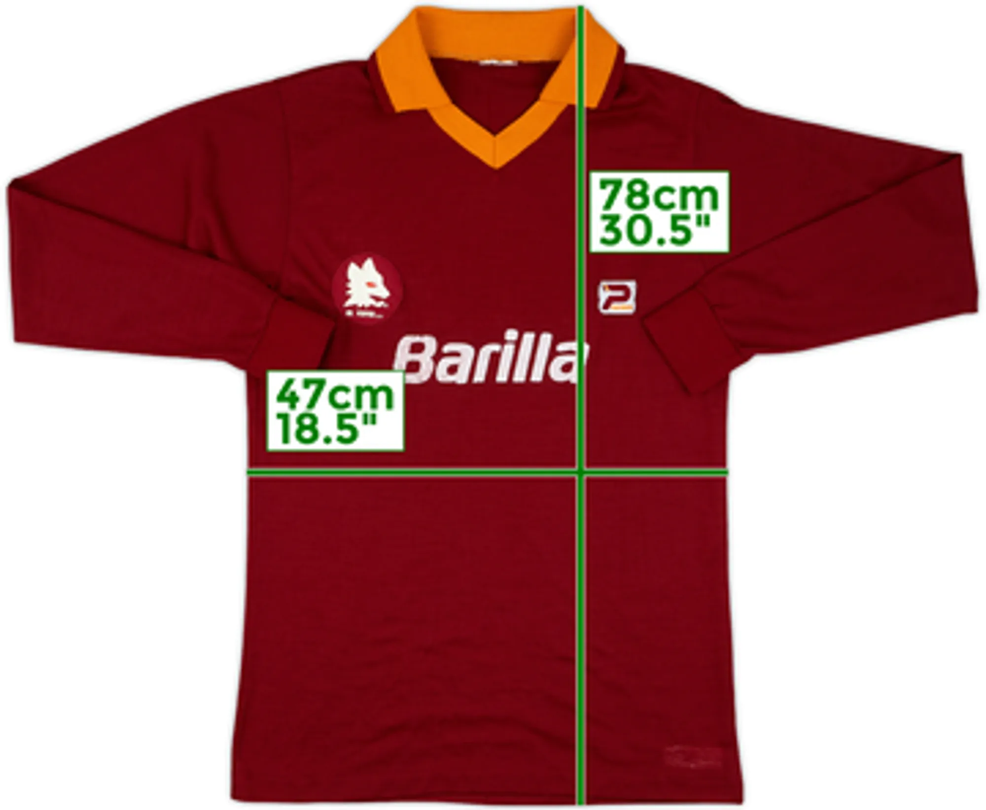 adidas Roma Boys LS Home Shirt 1982/83