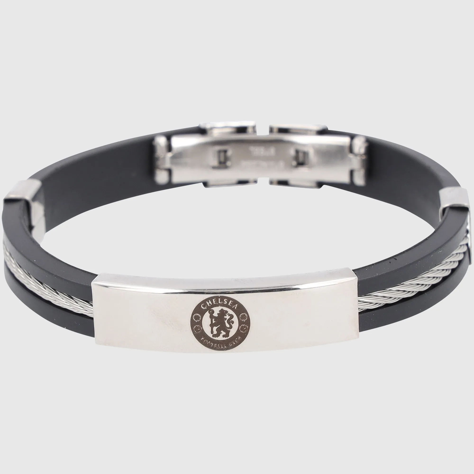 Chelsea Silicone Bracelet - Stainless Steel